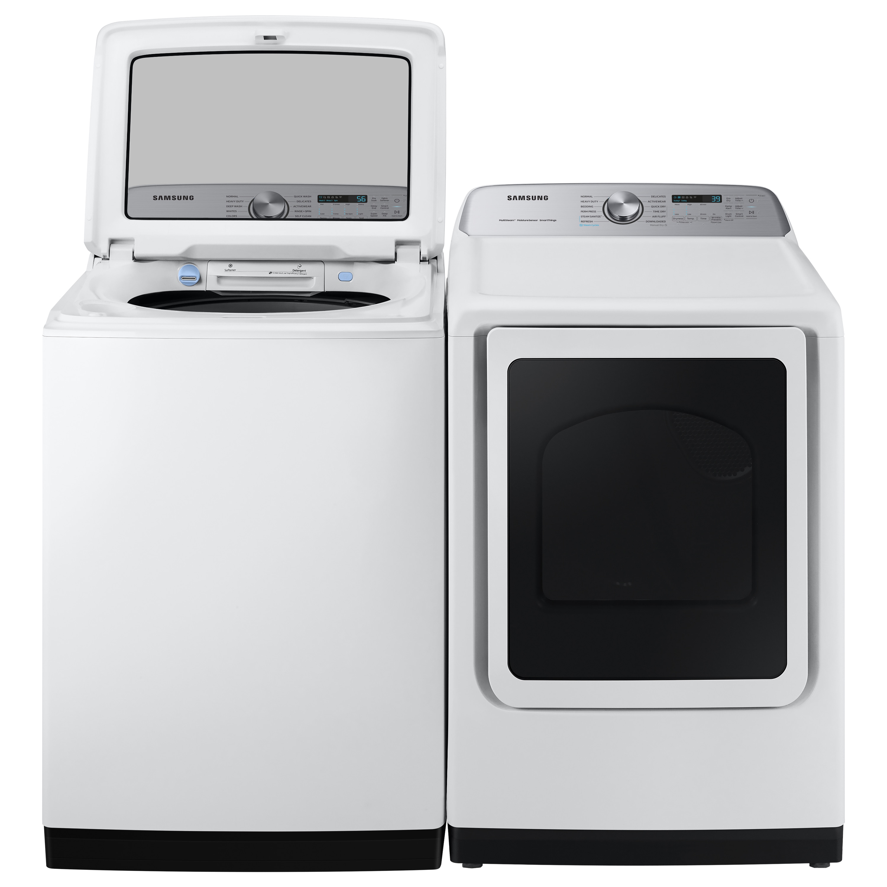 Secadora eléctrica de vapor de 7.4 pies cúbicos con ciclo de vapor (Blanco) DVE52A5500W de Samsung