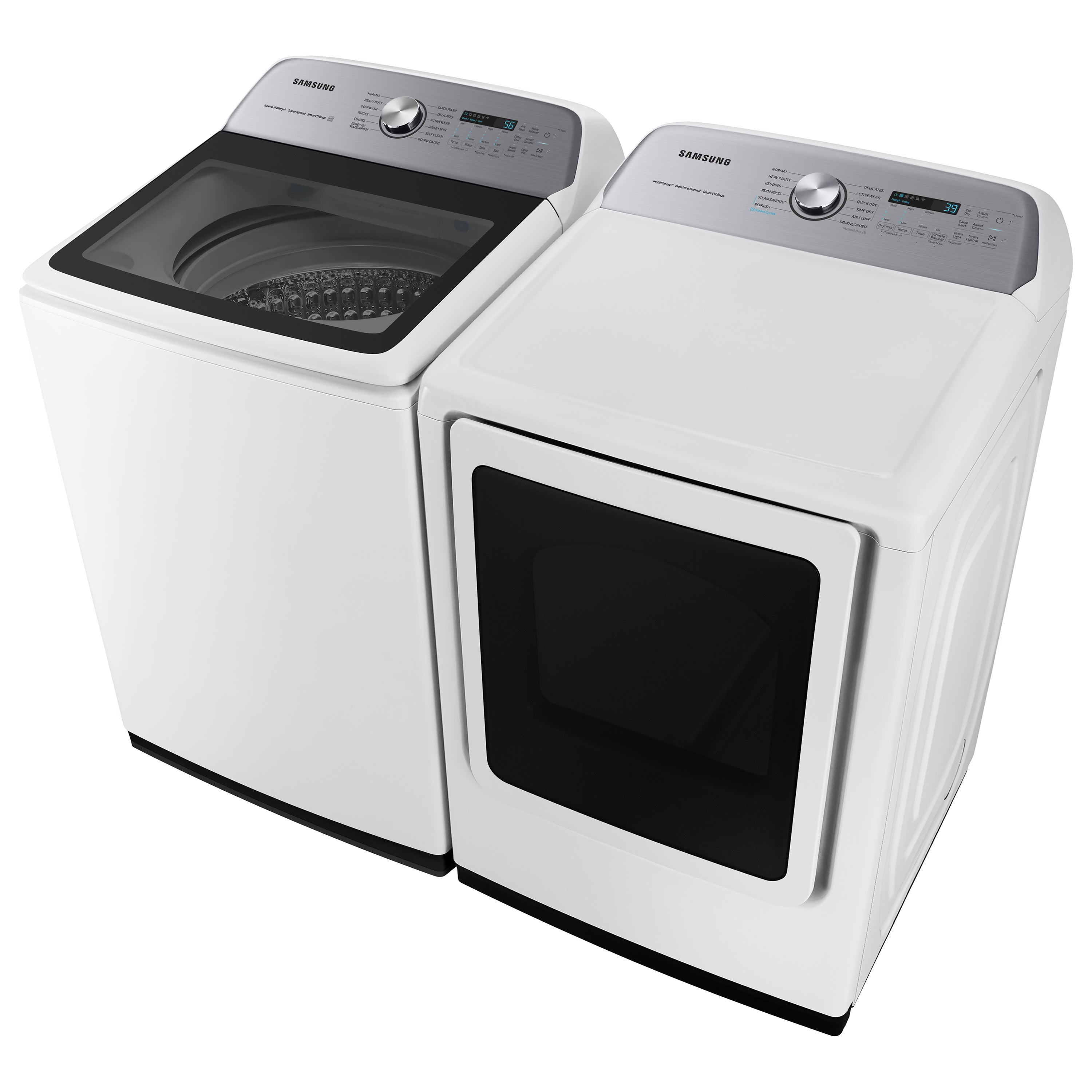 Secadora eléctrica de vapor de 7.4 pies cúbicos con ciclo de vapor (Blanco) DVE52A5500W de Samsung