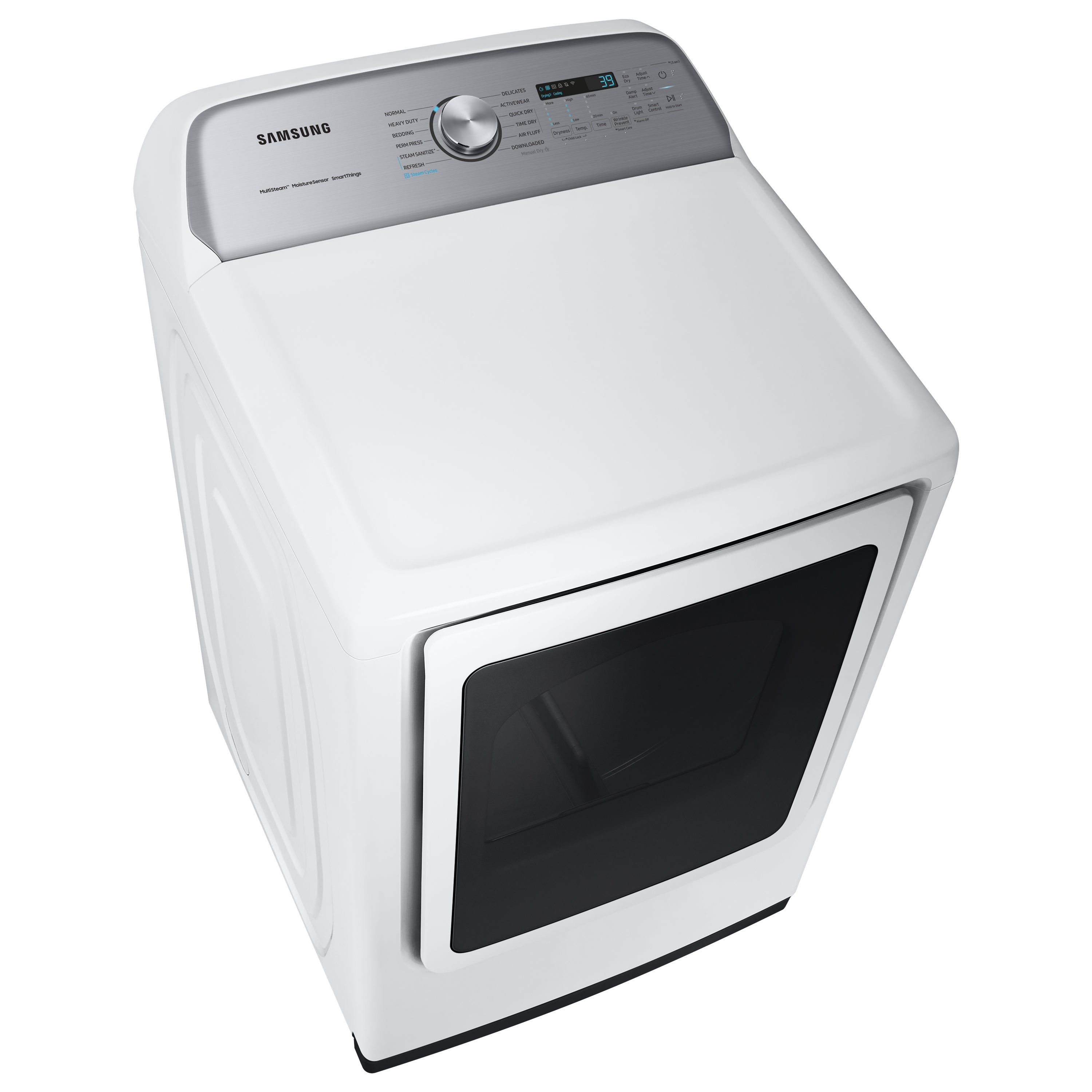 Secadora eléctrica de vapor de 7.4 pies cúbicos con ciclo de vapor (Blanco) DVE52A5500W de Samsung