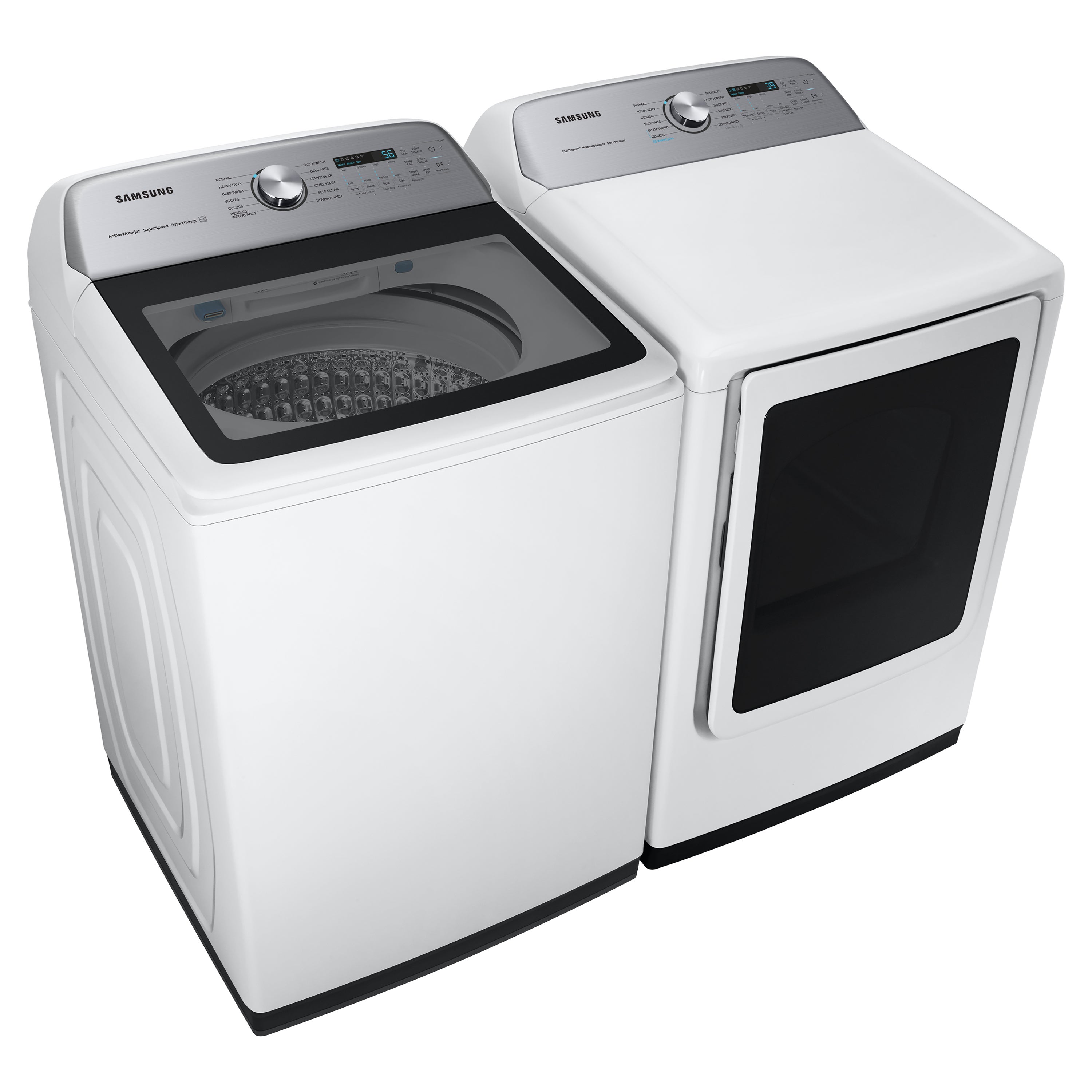 Secadora eléctrica de vapor de 7.4 pies cúbicos con ciclo de vapor (Blanco) DVE52A5500W de Samsung