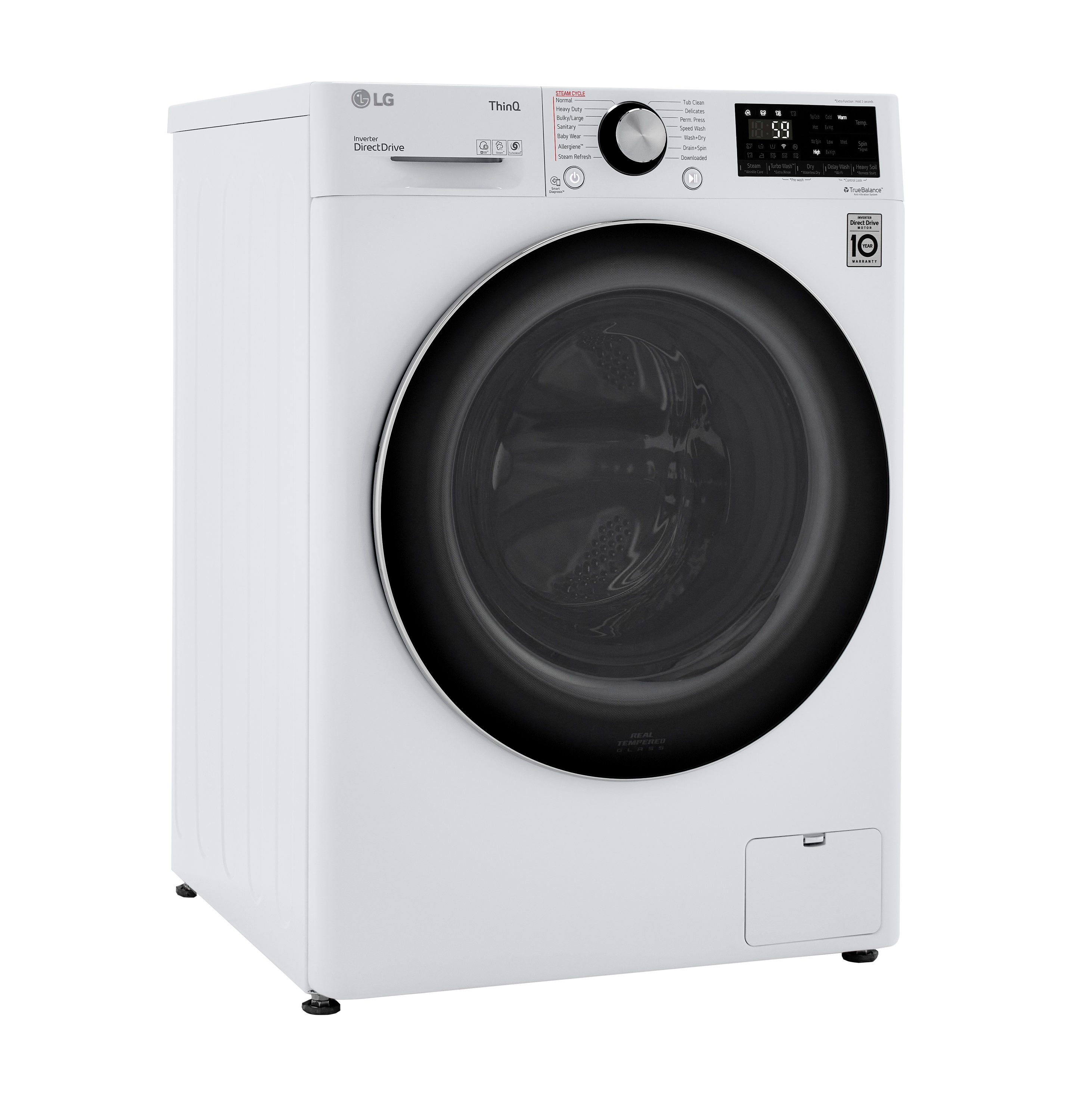 Lavadora Secadora Combo Todo en Uno sin Ventilación Blanca de 2.4 pies cúbicos de Capacidad (Certificada por ENERGY STAR) WM3555HWA de LG