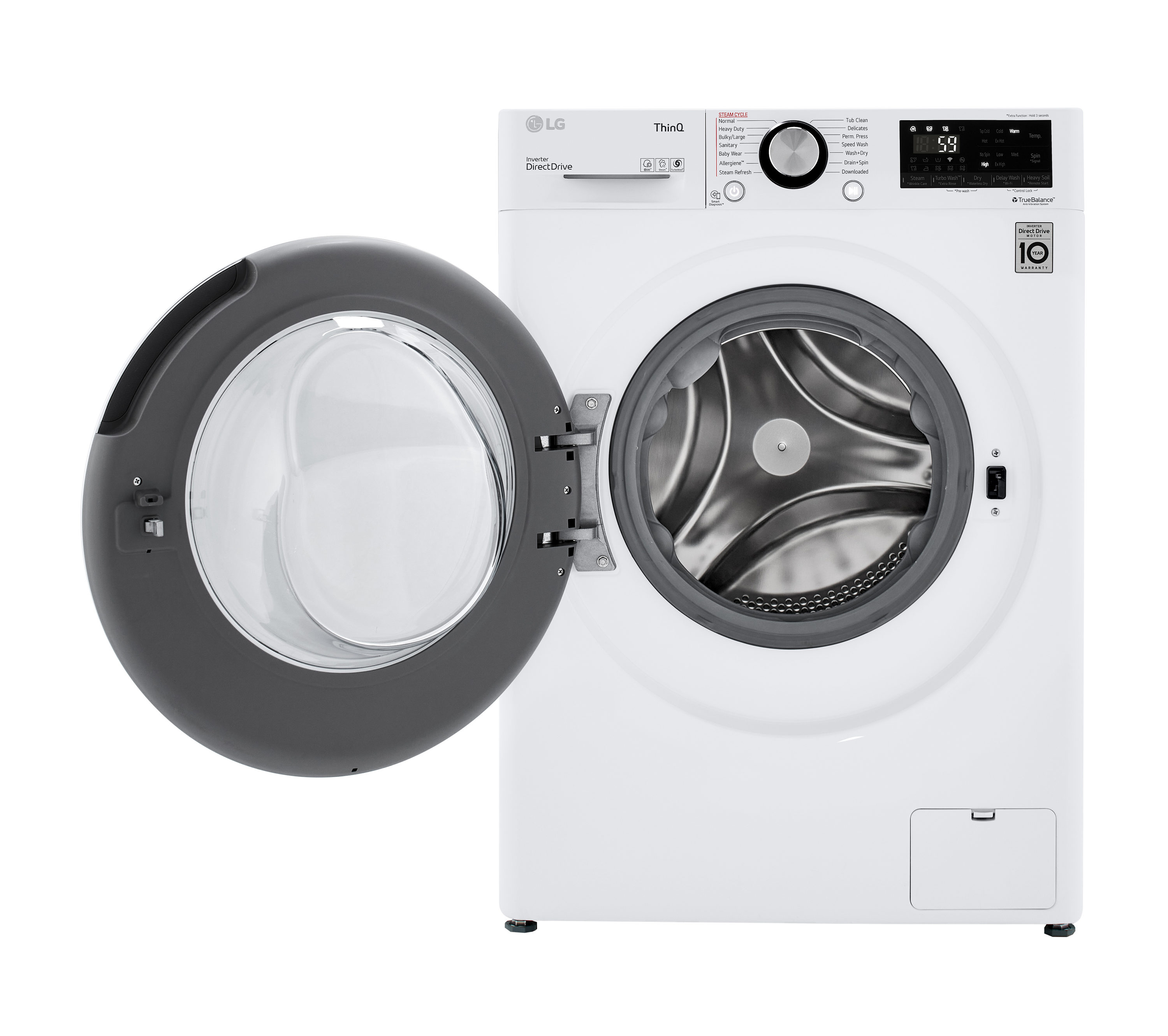 Lavadora Secadora Combo Todo en Uno sin Ventilación Blanca de 2.4 pies cúbicos de Capacidad (Certificada por ENERGY STAR) WM3555HWA de LG