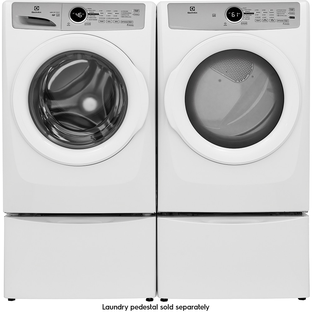Secadora de gas apilable de 8 pies cúbicos (blanca) certificada por Energy Star Electrolux ELFG7337AW