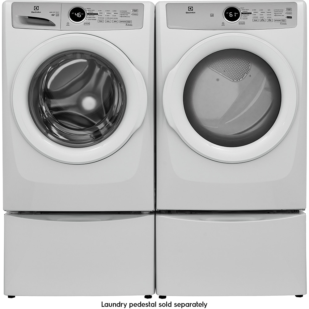 Secadora de gas apilable de 8 pies cúbicos (blanca) certificada por Energy Star Electrolux ELFG7337AW