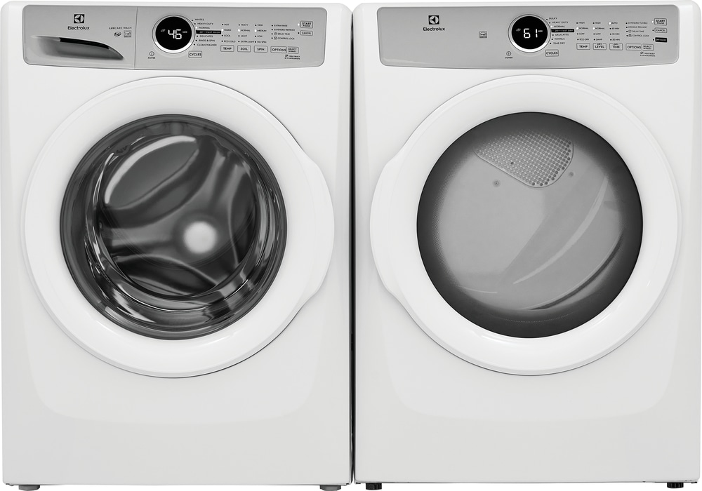 Secadora de gas apilable de 8 pies cúbicos (blanca) certificada por Energy Star Electrolux ELFG7337AW