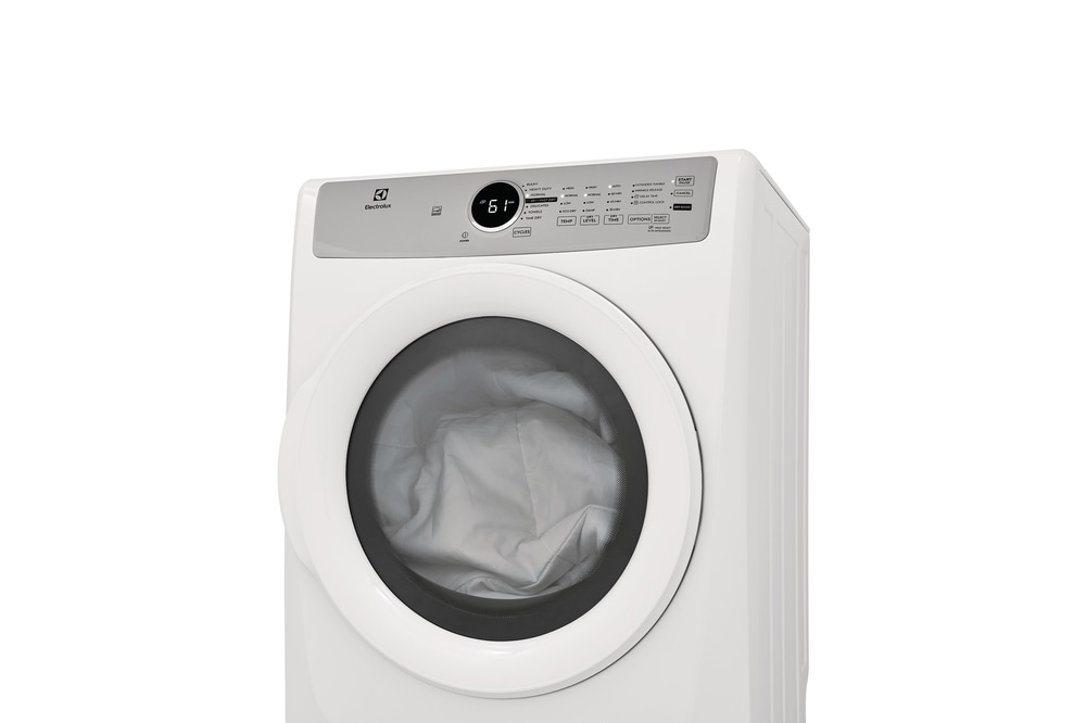Secadora de gas apilable de 8 pies cúbicos (blanca) certificada por Energy Star Electrolux ELFG7337AW