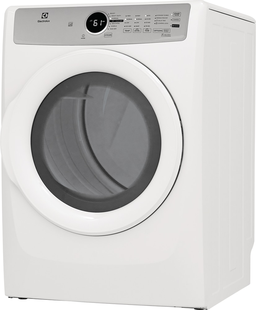 Secadora de gas apilable de 8 pies cúbicos (blanca) certificada por Energy Star Electrolux ELFG7337AW