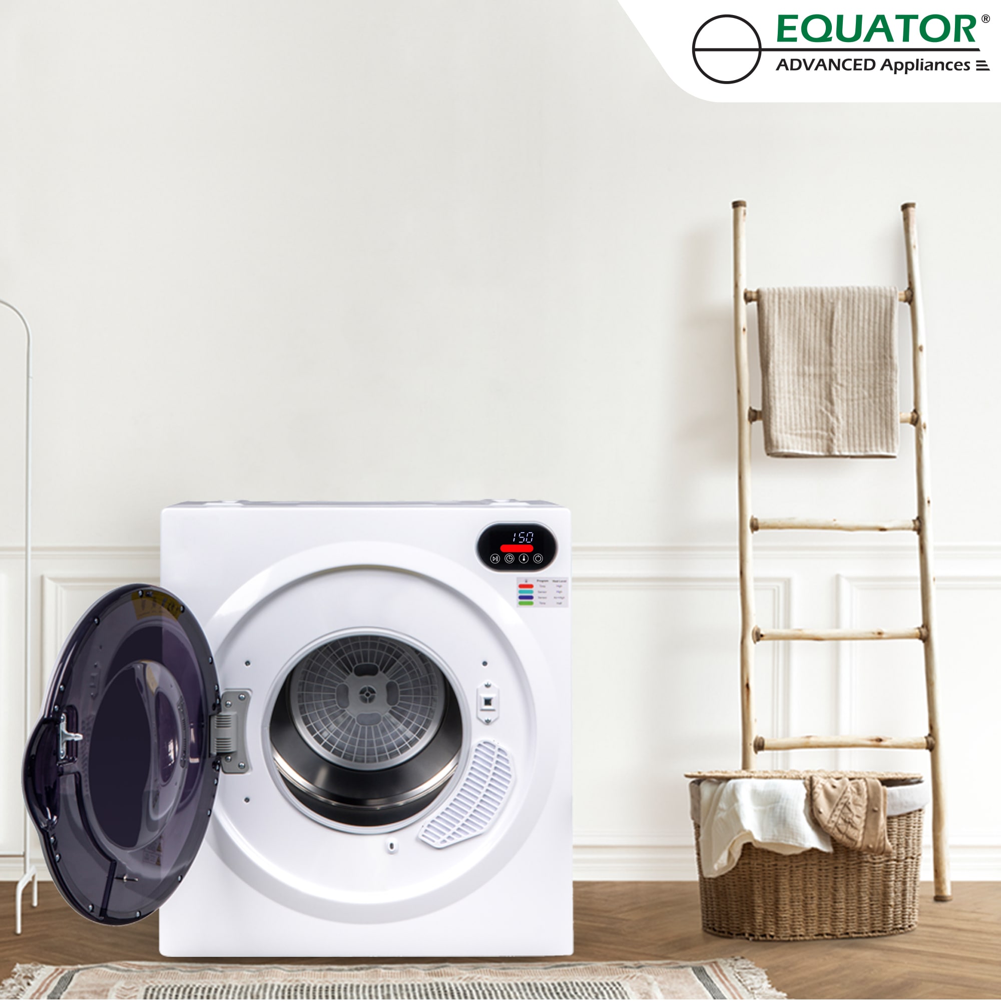Secadora eléctrica portátil con ventilación de 2.6 pies cúbicos (blanca) ED 848 de Equator Advanced Appliances