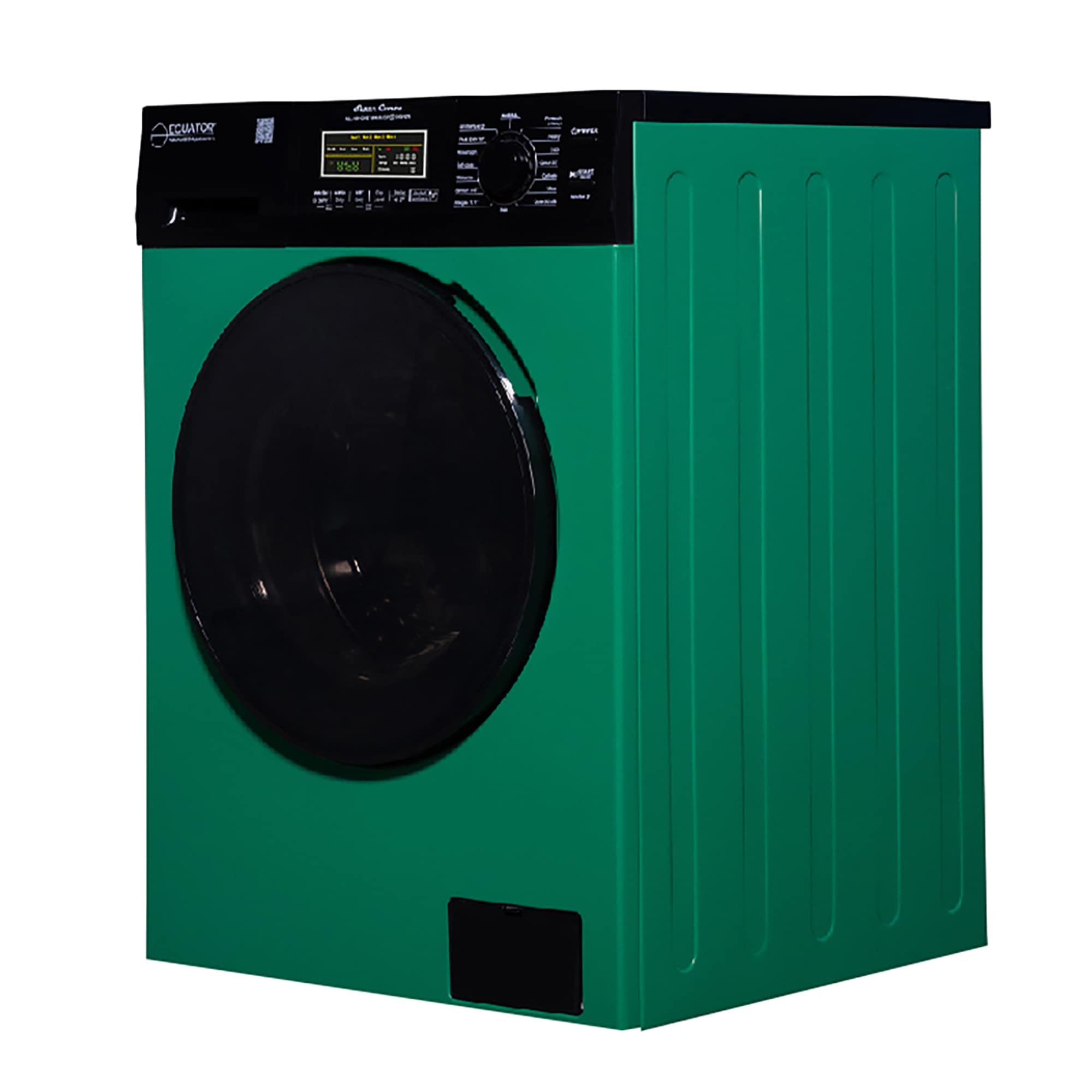 Equator Advanced Appliances Combo Lavadora Secadora Todo en Uno de 1.9 pies cúbicos en capacidad Verde/Negro con ventilación EZ 5500 CV VERDE