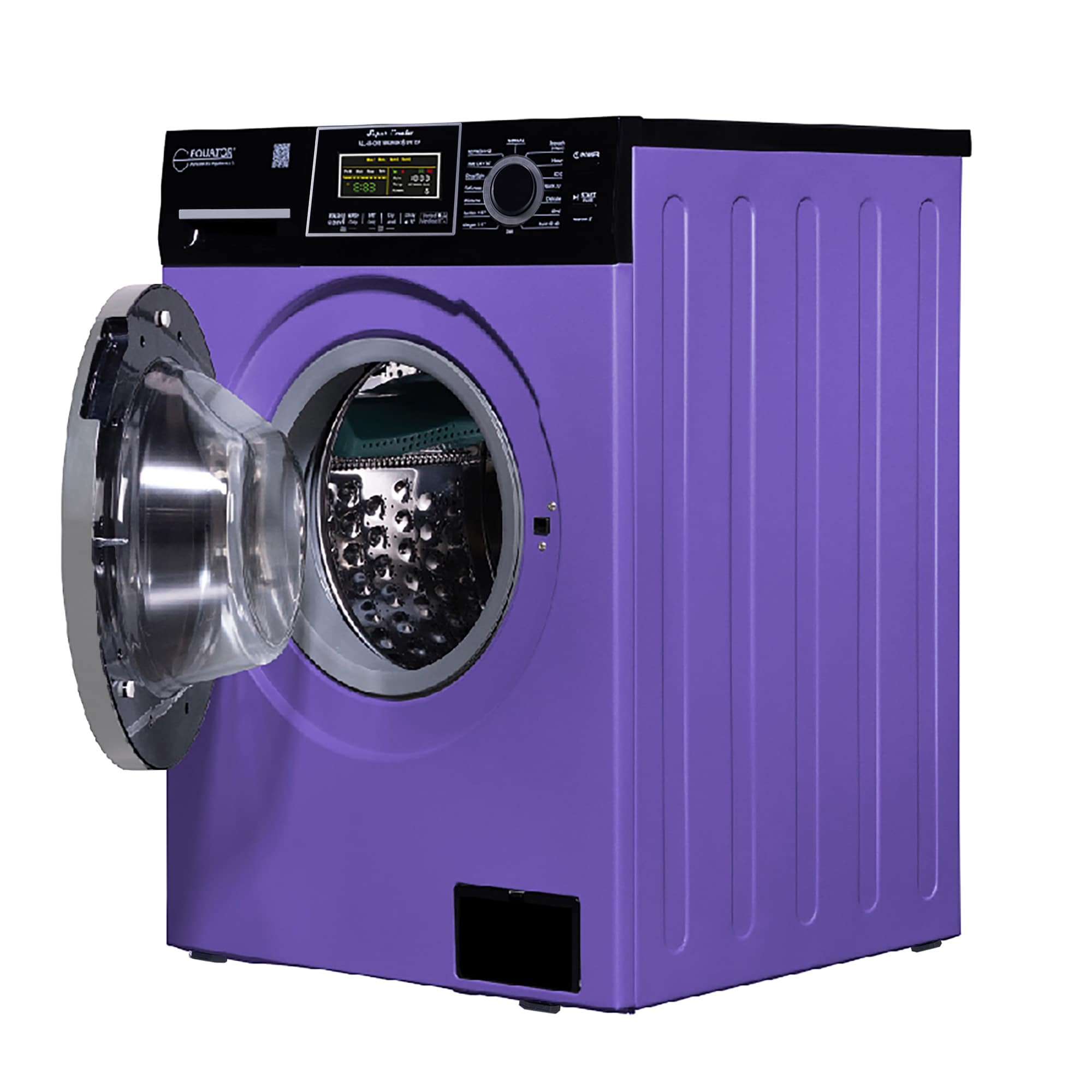Combo Lavadora-Secadora Todo en Uno de 1.9 pies cúbicos en Azul Periwinkle/Negro con Ventilación Digital de Equator Advanced Appliances EZ 5500 CV P/B.
