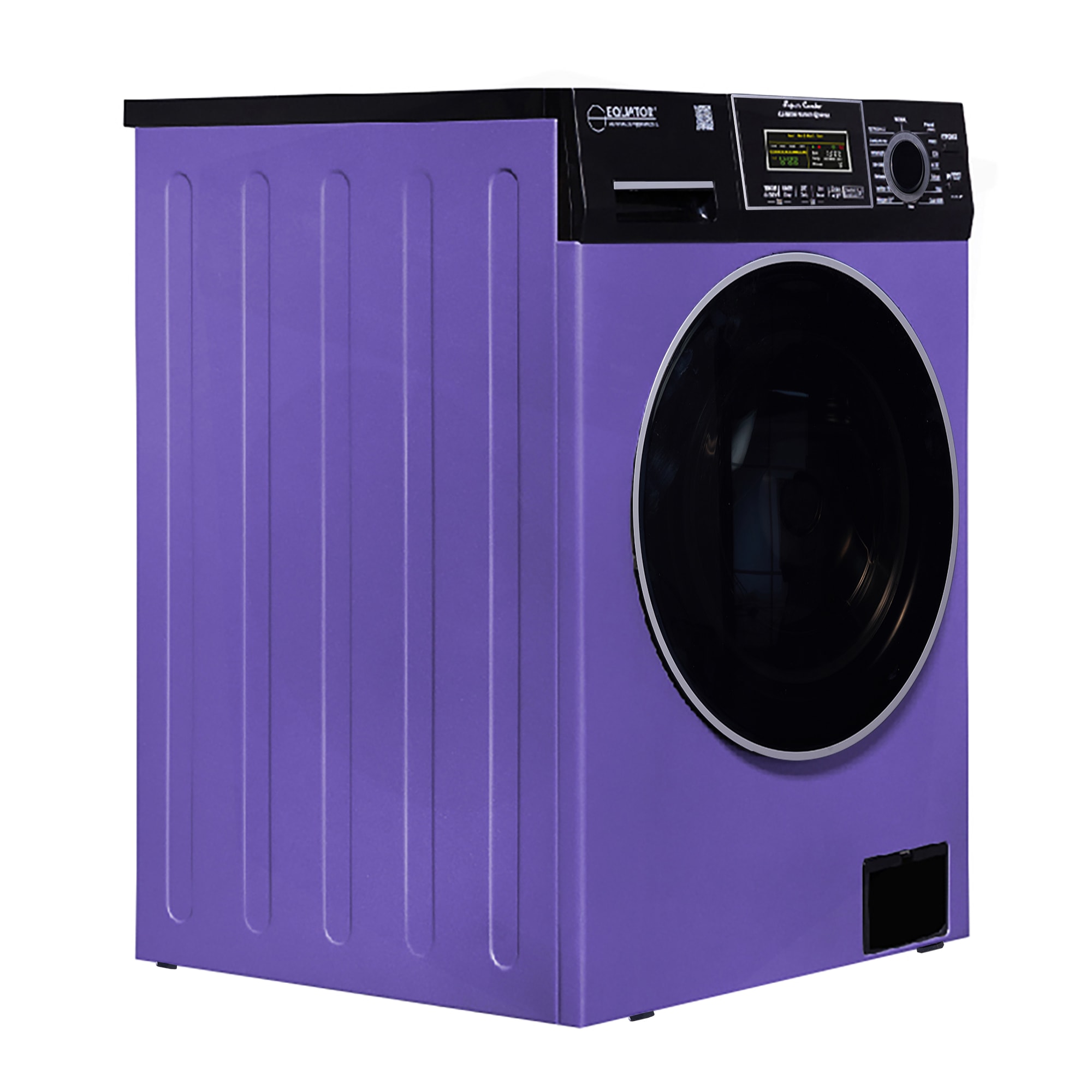 Combo Lavadora-Secadora Todo en Uno de 1.9 pies cúbicos en Azul Periwinkle/Negro con Ventilación Digital de Equator Advanced Appliances EZ 5500 CV P/B.