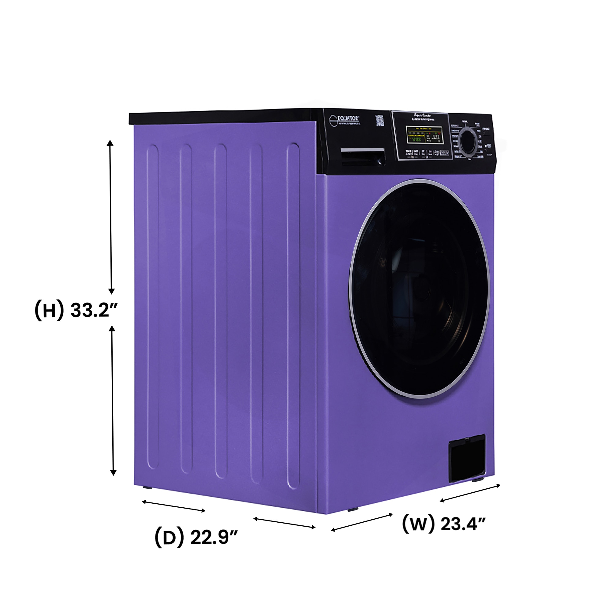 Combo Lavadora-Secadora Todo en Uno de 1.9 pies cúbicos en Azul Periwinkle/Negro con Ventilación Digital de Equator Advanced Appliances EZ 5500 CV P/B.