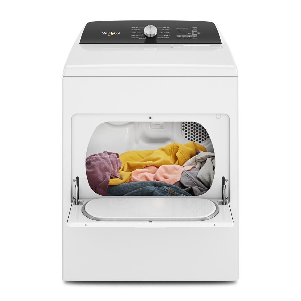 Secadora de gas con ventilación de 7 pies cúbicos de Whirlpool (blanca) WGD5010LW