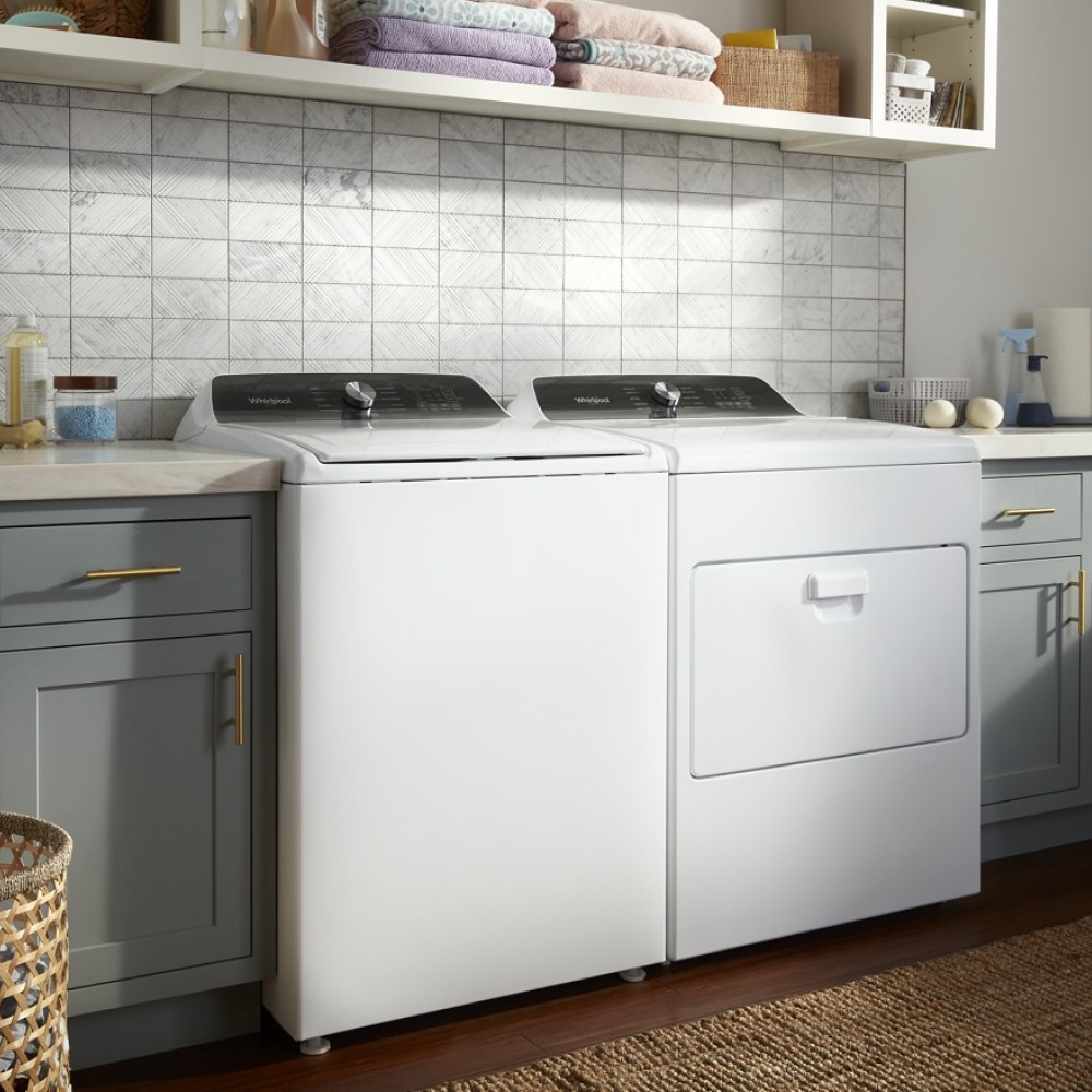 Secadora eléctrica con sensor de humedad de 7 pies cúbicos (blanca) Whirlpool