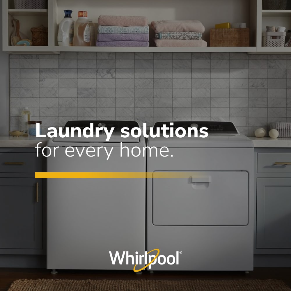 Secadora eléctrica con sensor de humedad de 7 pies cúbicos (blanca) Whirlpool