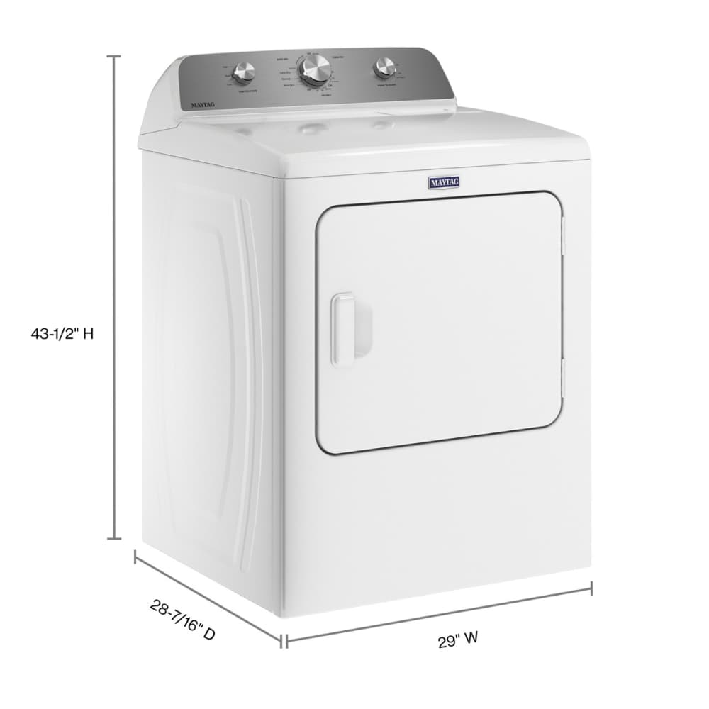 Secadora eléctrica de vapor Maytag Wrinkle Prevent de 7.0 pies cúbicos (blanco) MED4500MW