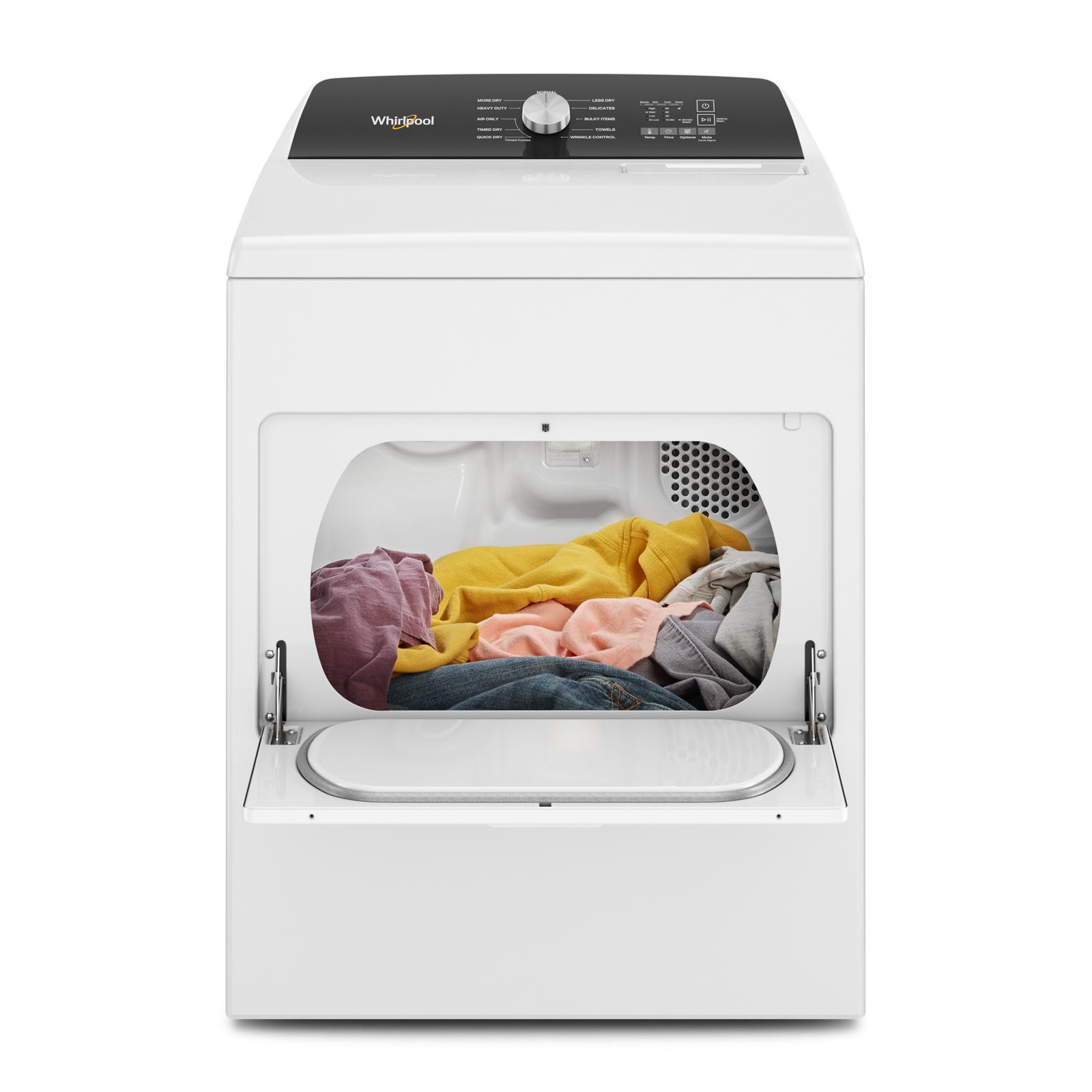 Secadora eléctrica ventilada Whirlpool de 7.0 pies cúbicos (Blanca) WED500RLW