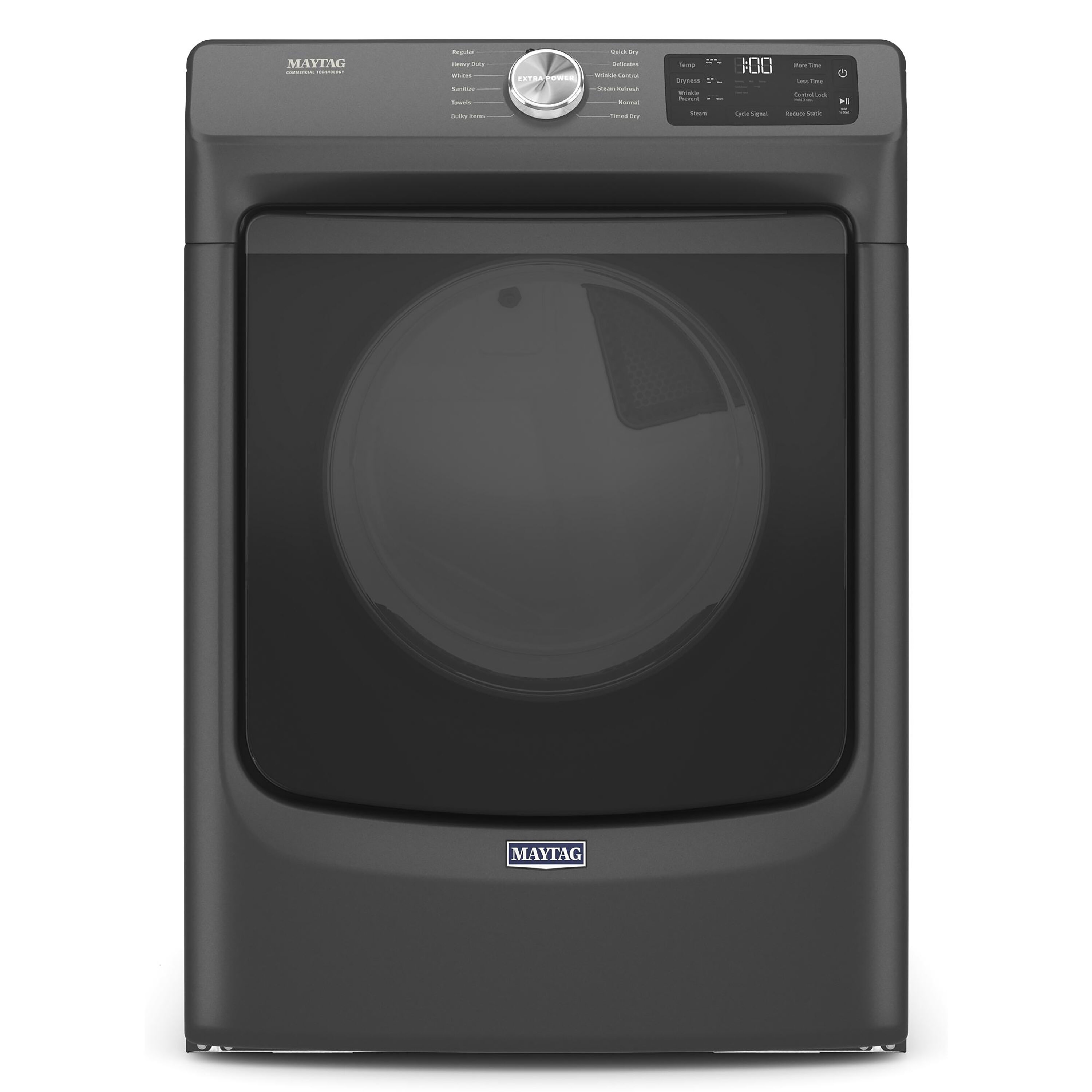 Secadora Eléctrica Apilable con Ciclo de Vapor de 7.3 Pies Cúbicos Maytag (Negro Volcánico) Certificada por Energy Star MED6630MBK