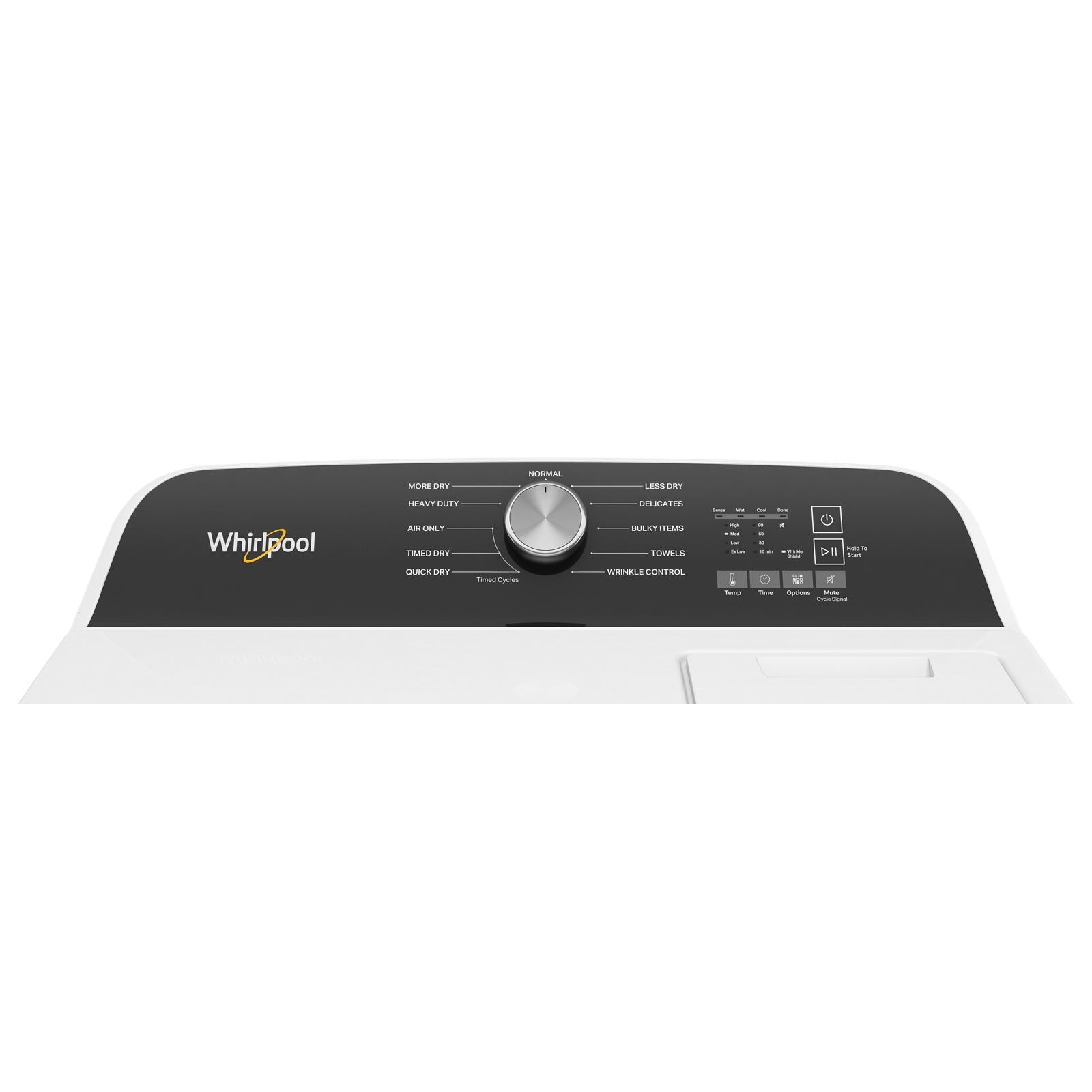 Secadora de gas ventilada Whirlpool de 7.0 pies cúbicos (blanca) WGD500RLW