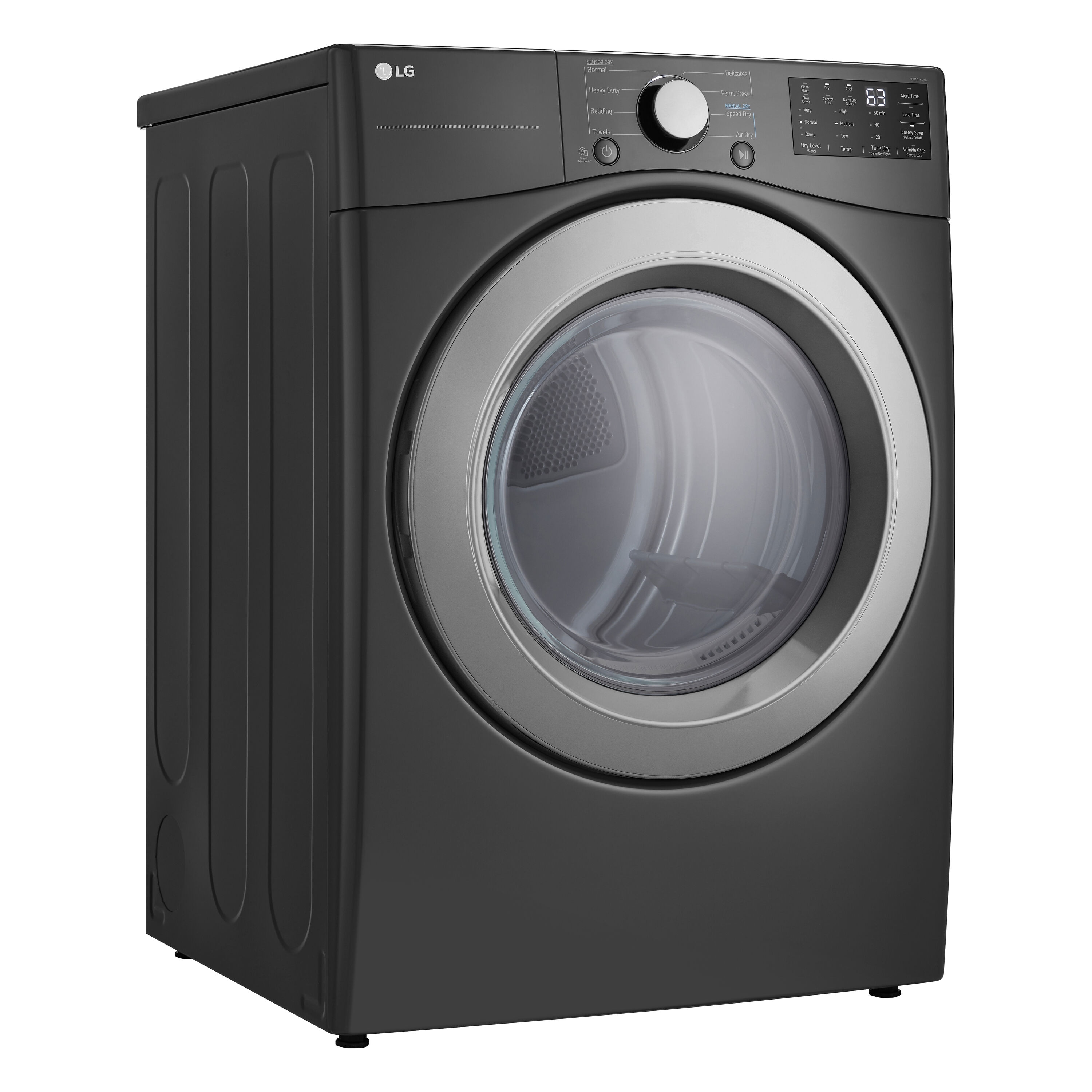Secadora Eléctrica Apilable de 7.4 pies cúbicos con ventilación (Negro Mate) Certificada Energy Star DLE3470M