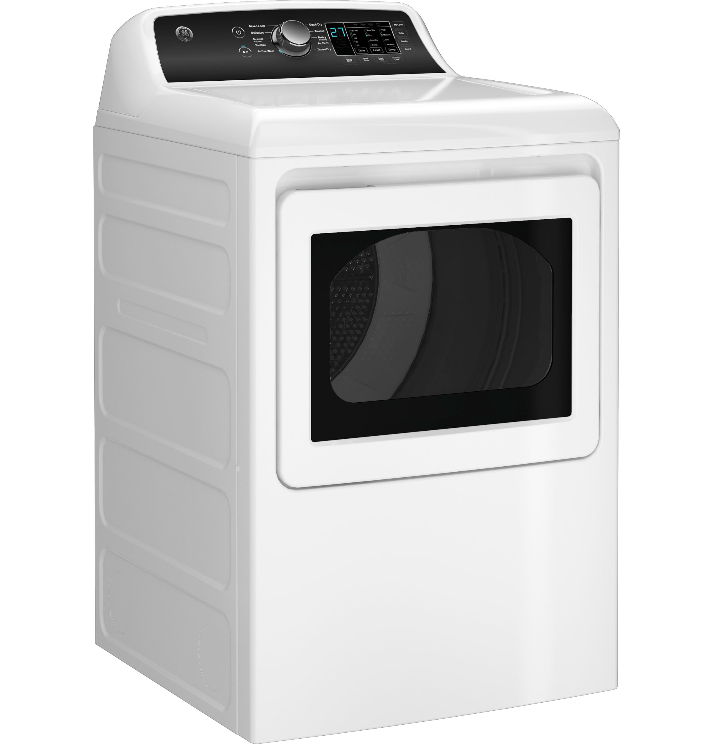 Secadora eléctrica con ventilación de 7.4 pies cúbicos (blanca)