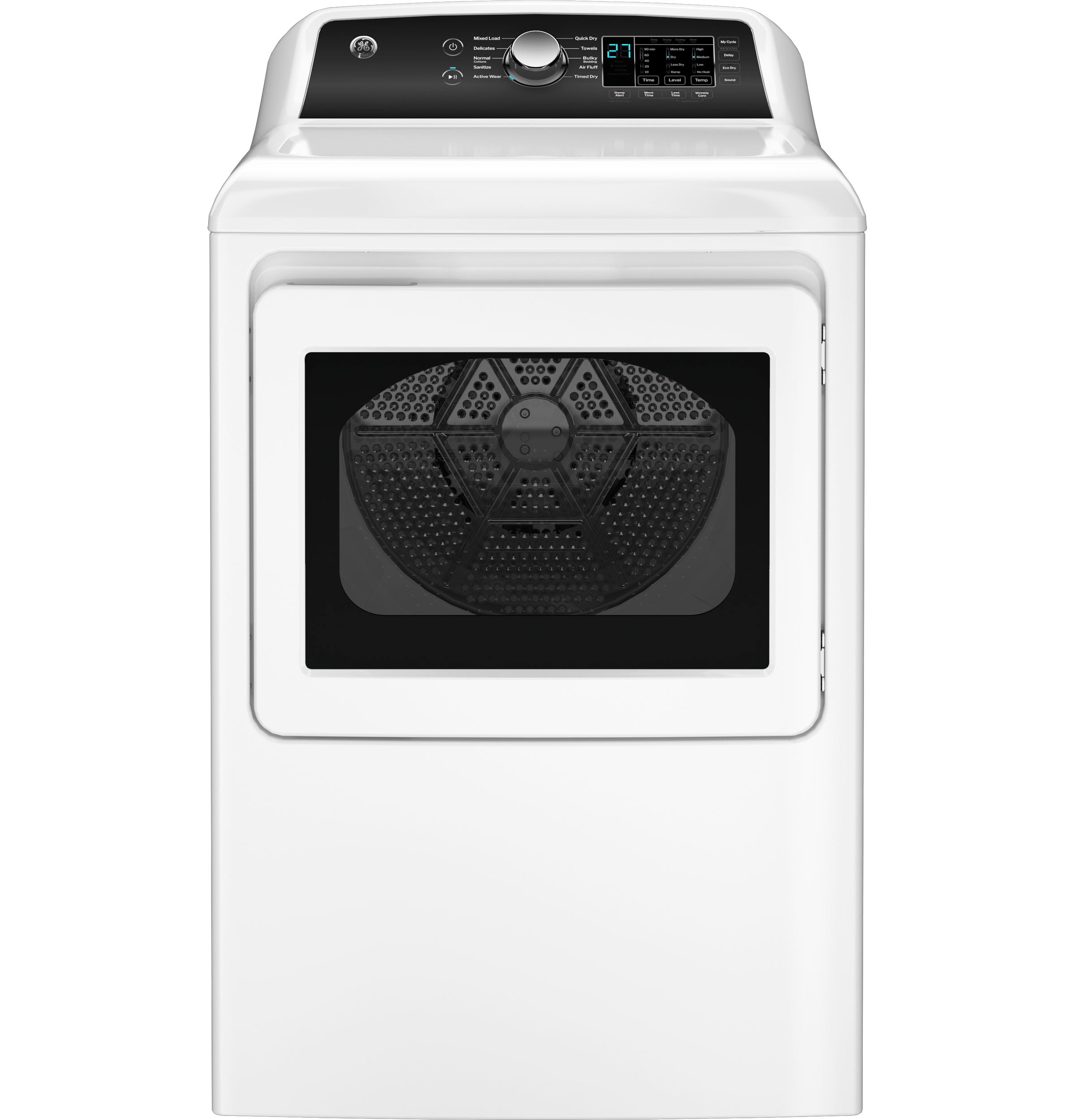 Secadora eléctrica con ventilación de 7.4 pies cúbicos (blanca)