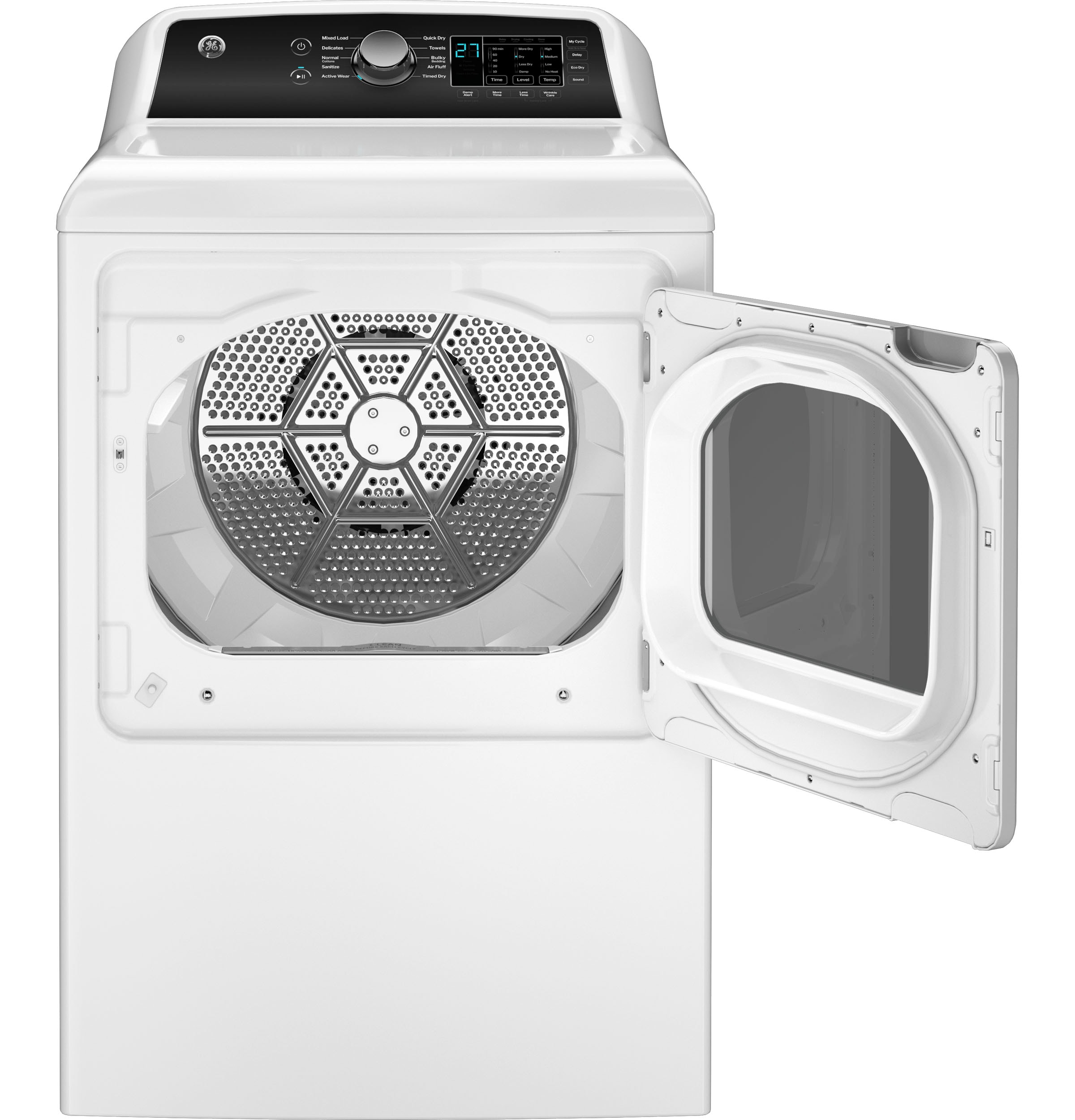 Secadora eléctrica con ventilación de 7.4 pies cúbicos (blanca)
