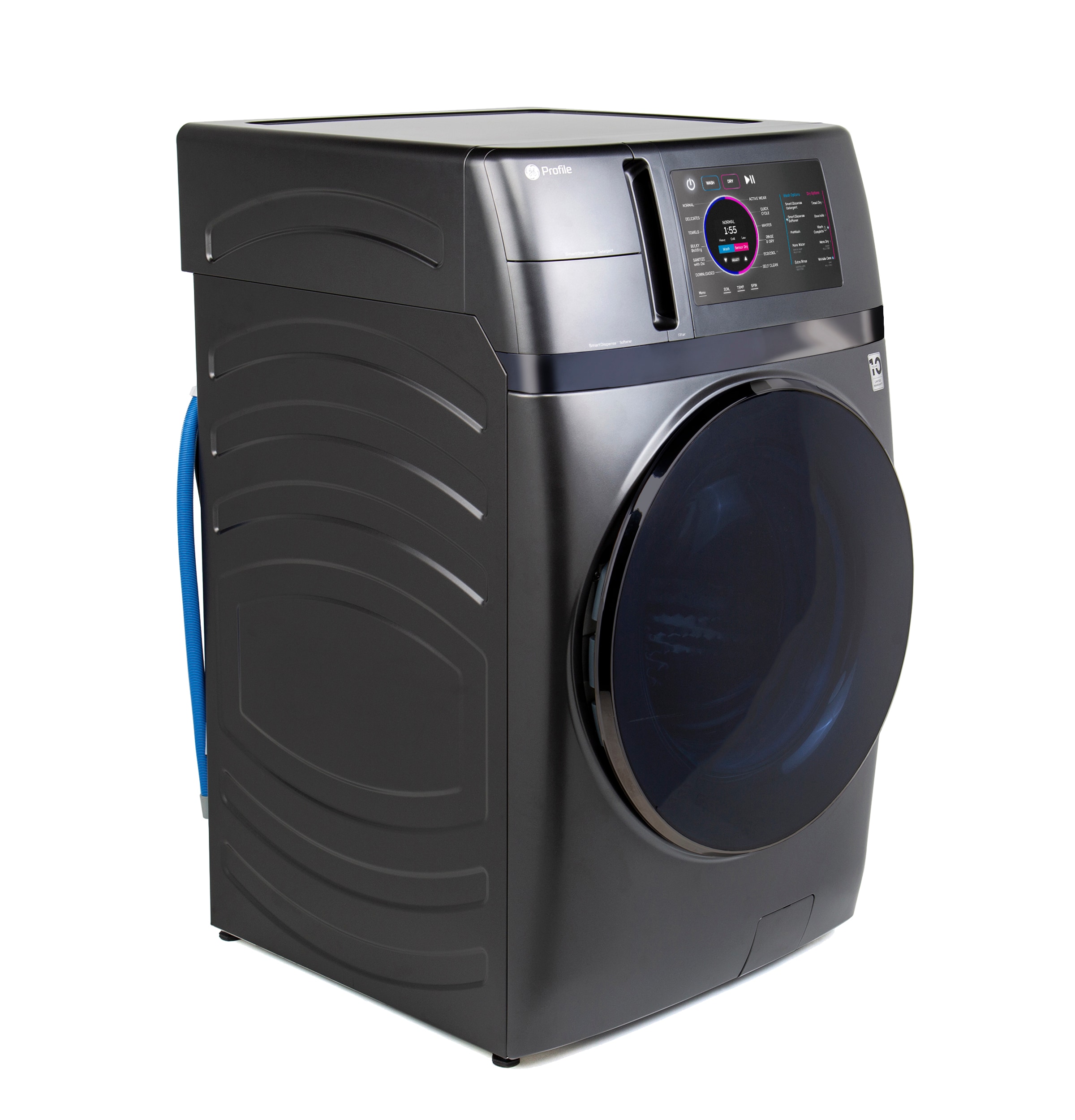 Combo Lavadora Secadora Todo en Uno sin Ventilación en Grafito de Carbón con Capacidad de 4.8 pies cúbicos (Certificado ENERGY STAR) de Perfil GE PFQ97HSPVDS