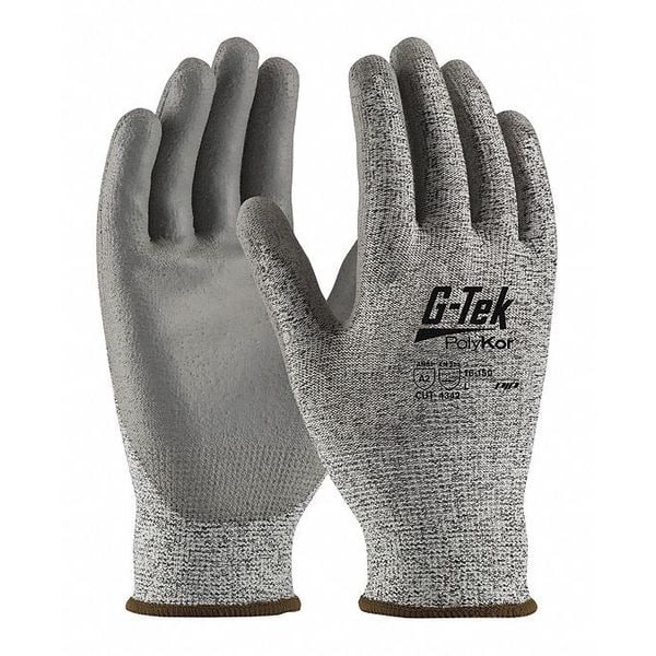 Guantes recubiertos resistentes al corte Pip, Nivel de corte A2, 13 ga, color gris, tamaño grande (9) - 16-150/L