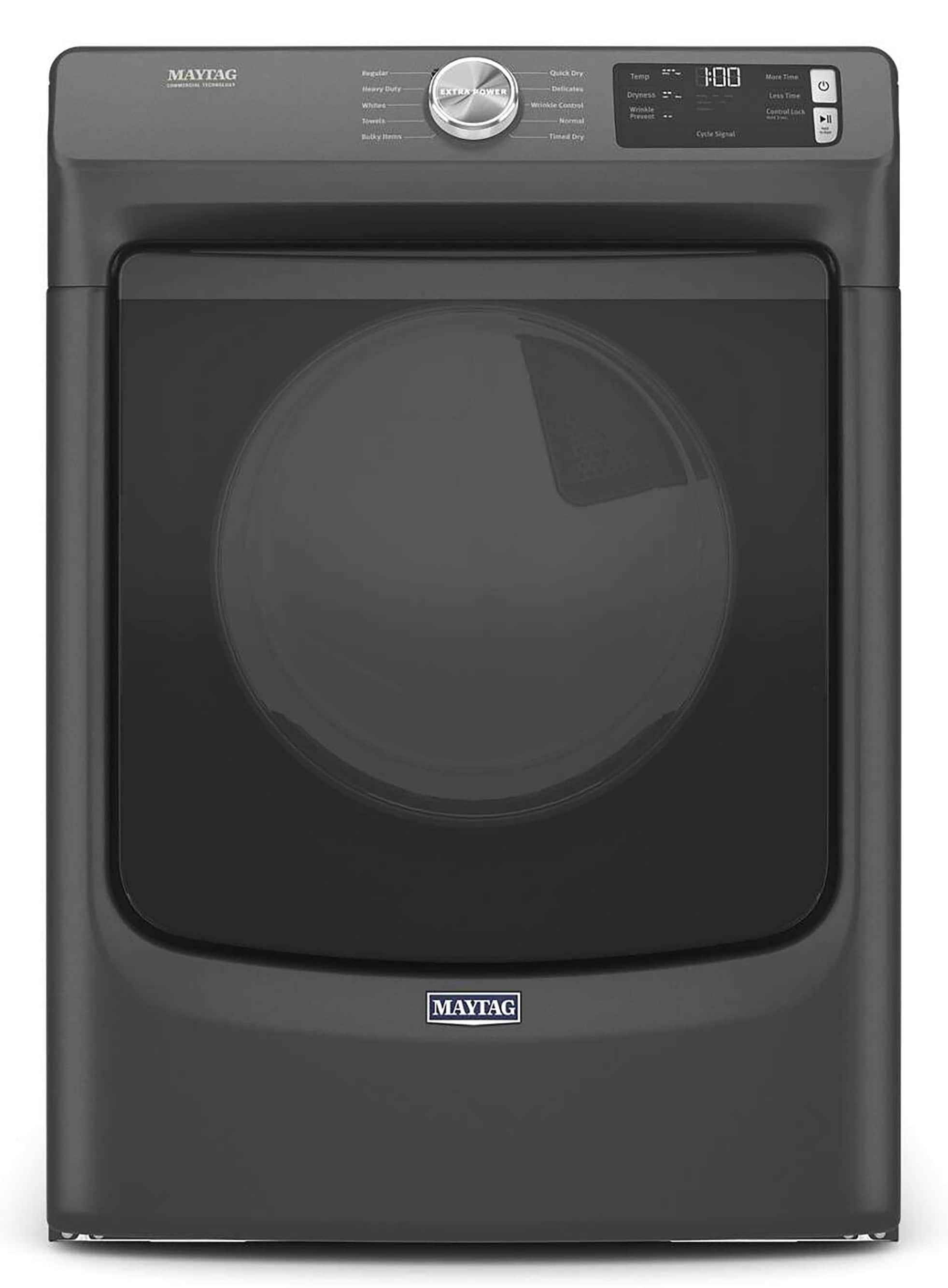 Secadora de gas apilable con ventilación de 7.3 pies cúbicos (Negro Volcán) certificada por Energy Star MGD5630MBK