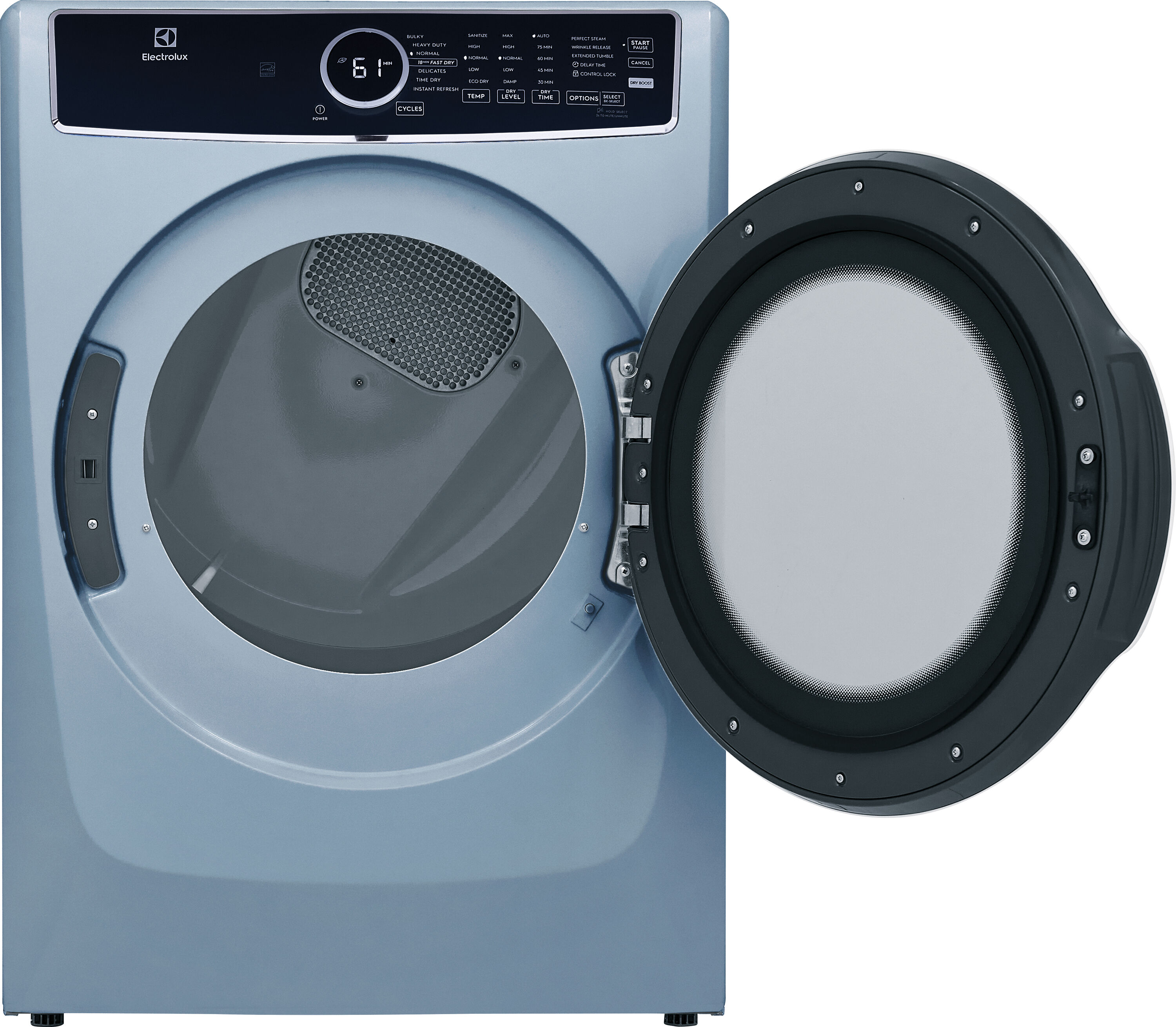 Electrolux 8 Pies Cúbicos Apilable con Ciclo de Vapor y Ventilación en Azul Glaciar - Certificado Energy Star ELFE7437AG