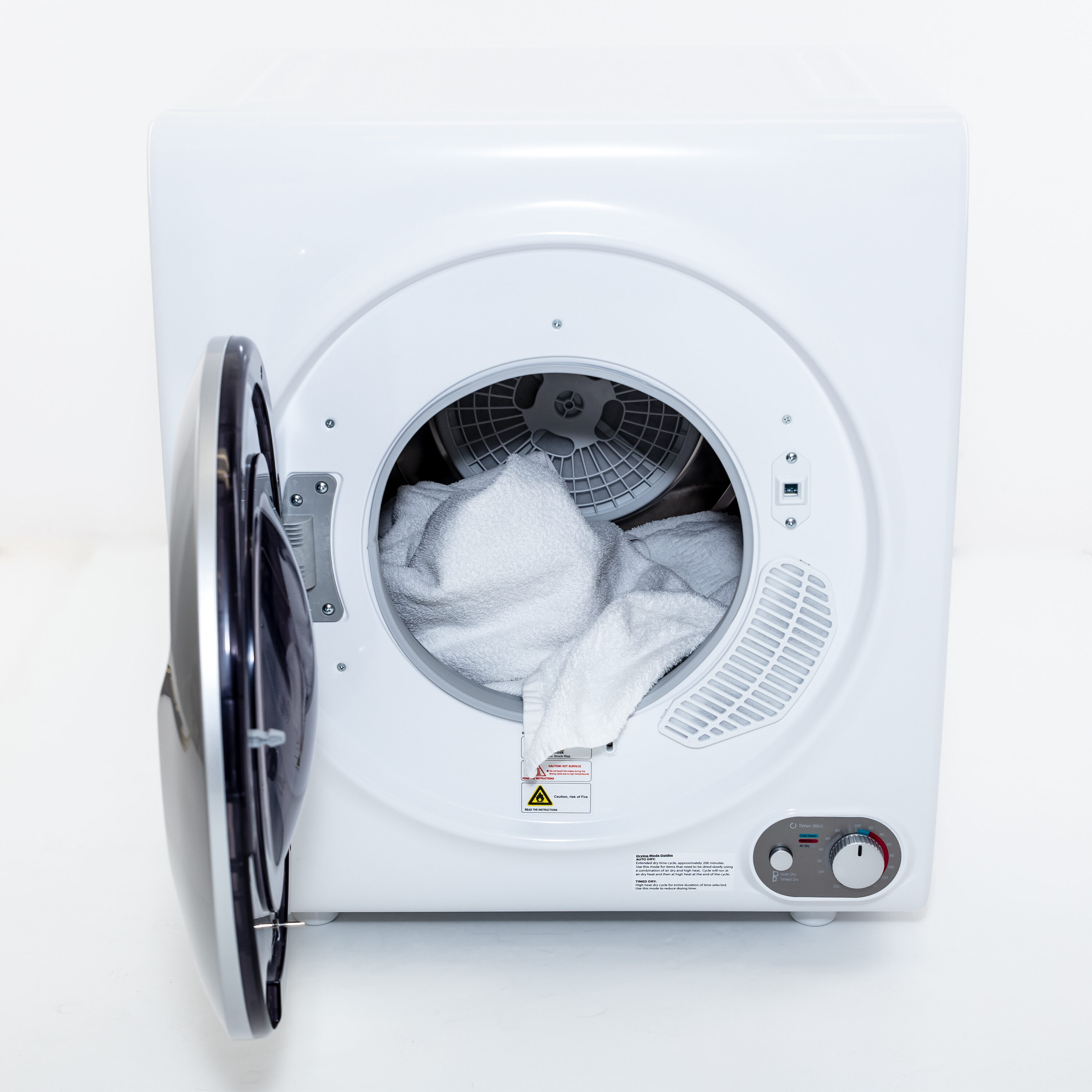 Secadora eléctrica portátil con ventilación de 2.6 pies cúbicos (Blanca) Avanti D110J2P-IS.