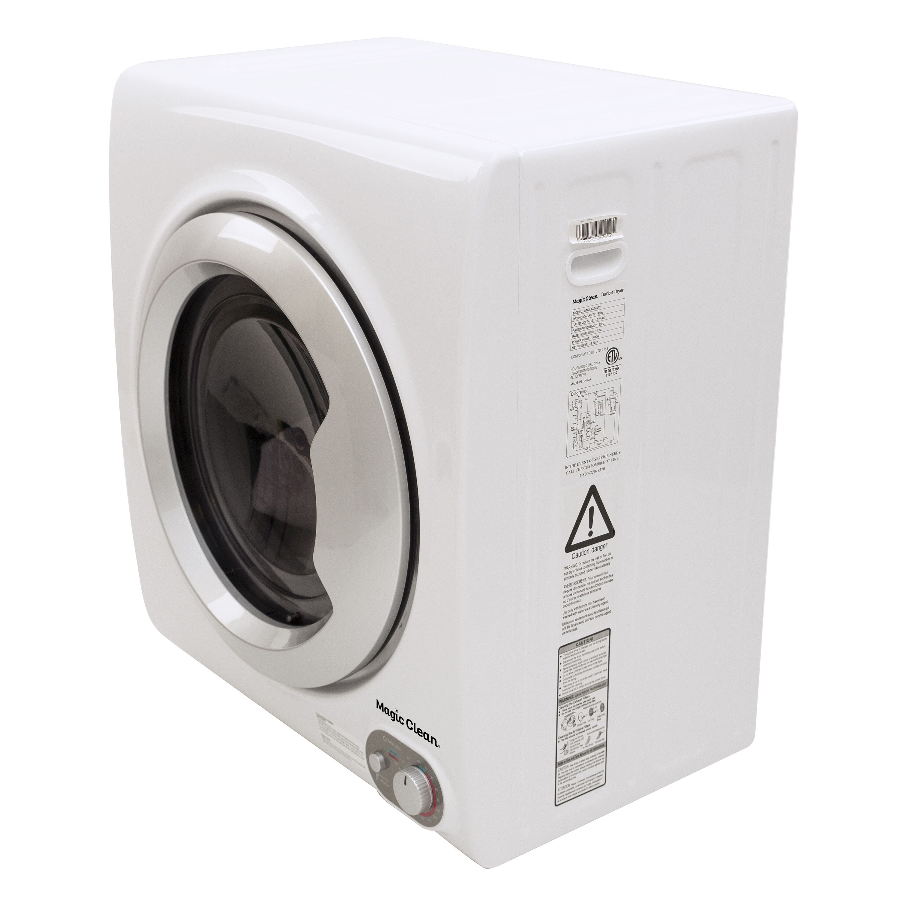 Secadora eléctrica portátil Avanti Magic Clean 2.6 pies cúbicos (Blanca)