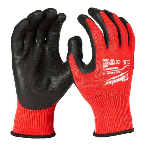 Guantes Milwaukee Tool resistentes a cortes, nivel de corte A3, calibre 15, rojo, talla XL (10) - 48-22-8933B