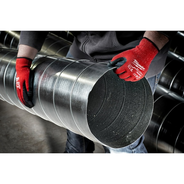Guantes Milwaukee Tool resistentes a cortes, nivel de corte A3, calibre 15, rojo, talla XL (10) - 48-22-8933B