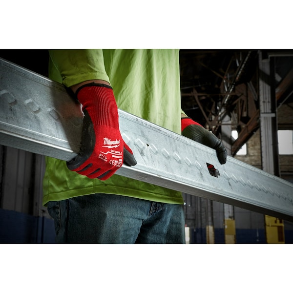 Guantes Milwaukee Tool resistentes a cortes, nivel de corte A3, calibre 15, rojo, talla XL (10) - 48-22-8933B