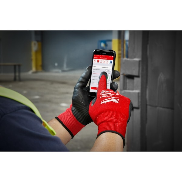 Guantes Milwaukee Tool resistentes a cortes, nivel de corte A3, calibre 15, rojo, talla XL (10) - 48-22-8933B