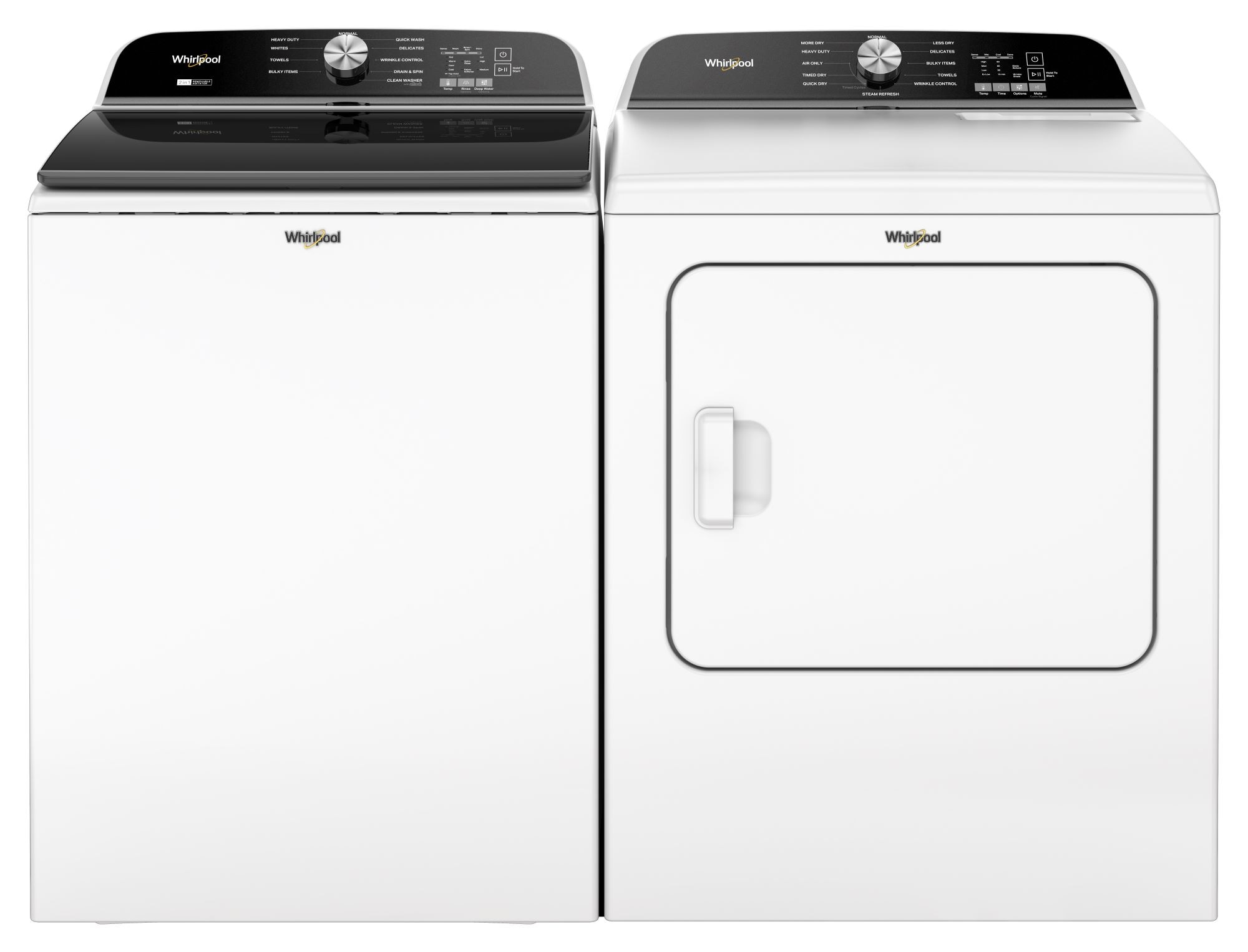 Secadora eléctrica con ciclo de vapor de 7 pies cúbicos de Whirlpool (Blanca) WED6150PW