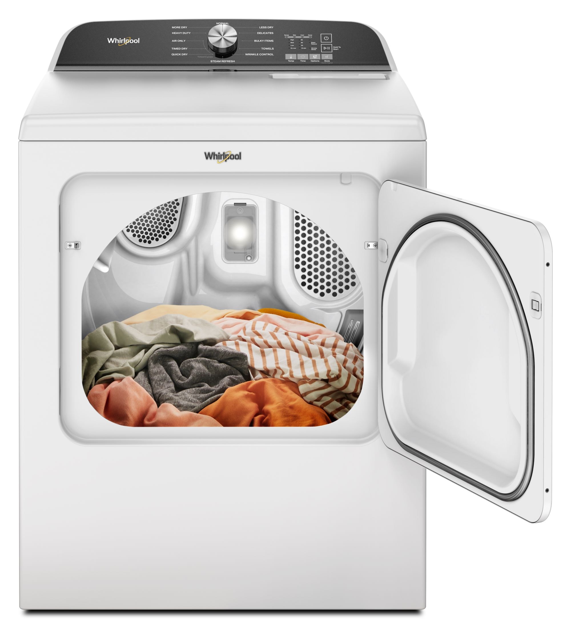 Secadora eléctrica con ciclo de vapor de 7 pies cúbicos de Whirlpool (Blanca) WED6150PW