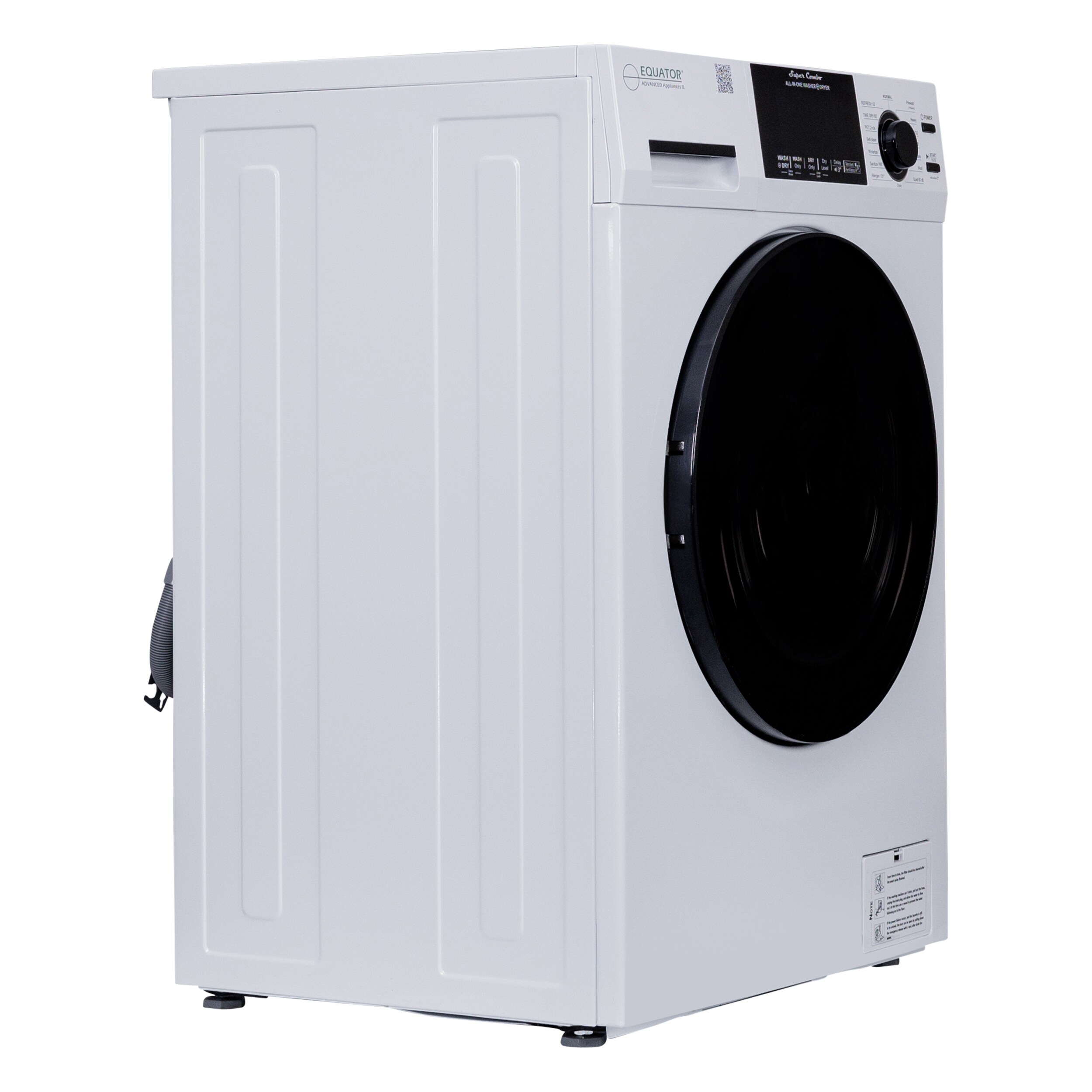 Combo Lavasecadora todo en uno para mascotas de RV de Equator Advanced Appliances, versión compacta con capacidad de 1.62 pies cúbicos en color blanco y ventilación EZ 4600 RV