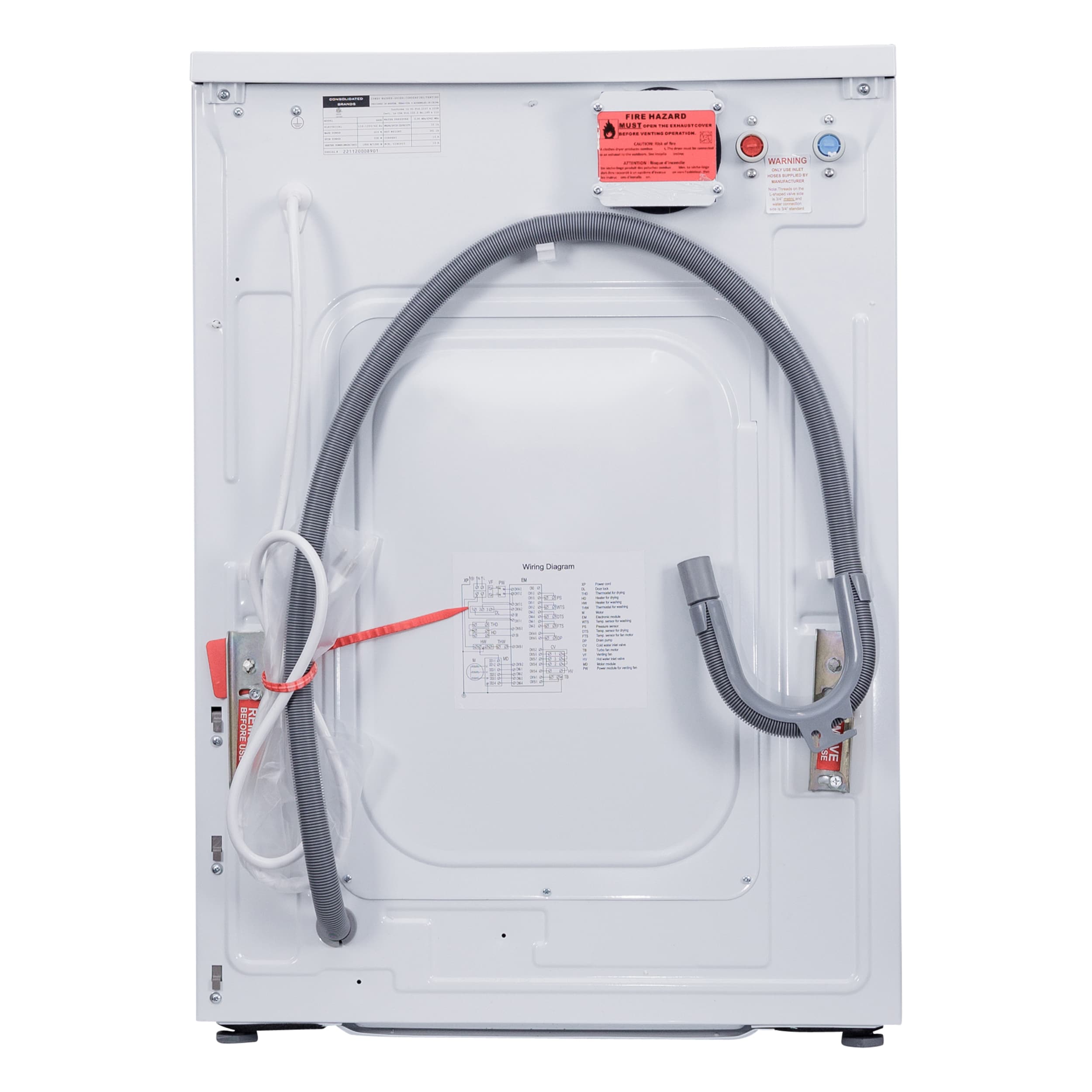 Combo Lavasecadora todo en uno para mascotas de RV de Equator Advanced Appliances, versión compacta con capacidad de 1.62 pies cúbicos en color blanco y ventilación EZ 4600 RV