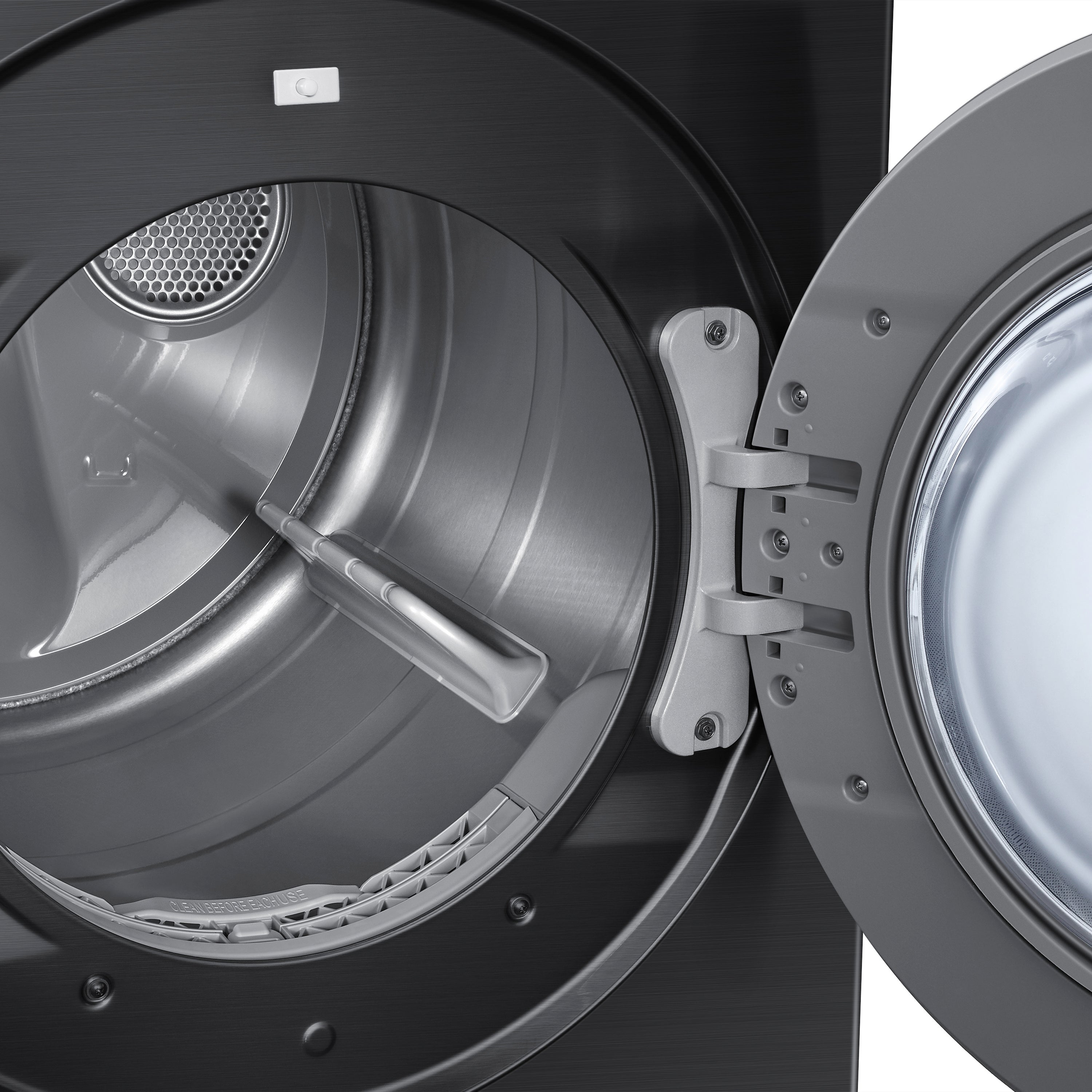 Secadora de gas apilable Samsung Bespoke de 7.6 pies cúbicos con ciclo de vapor y compatible con tecnología inteligente (Negro Cepillado) Certificada por Energy Star DVG53BB8700V