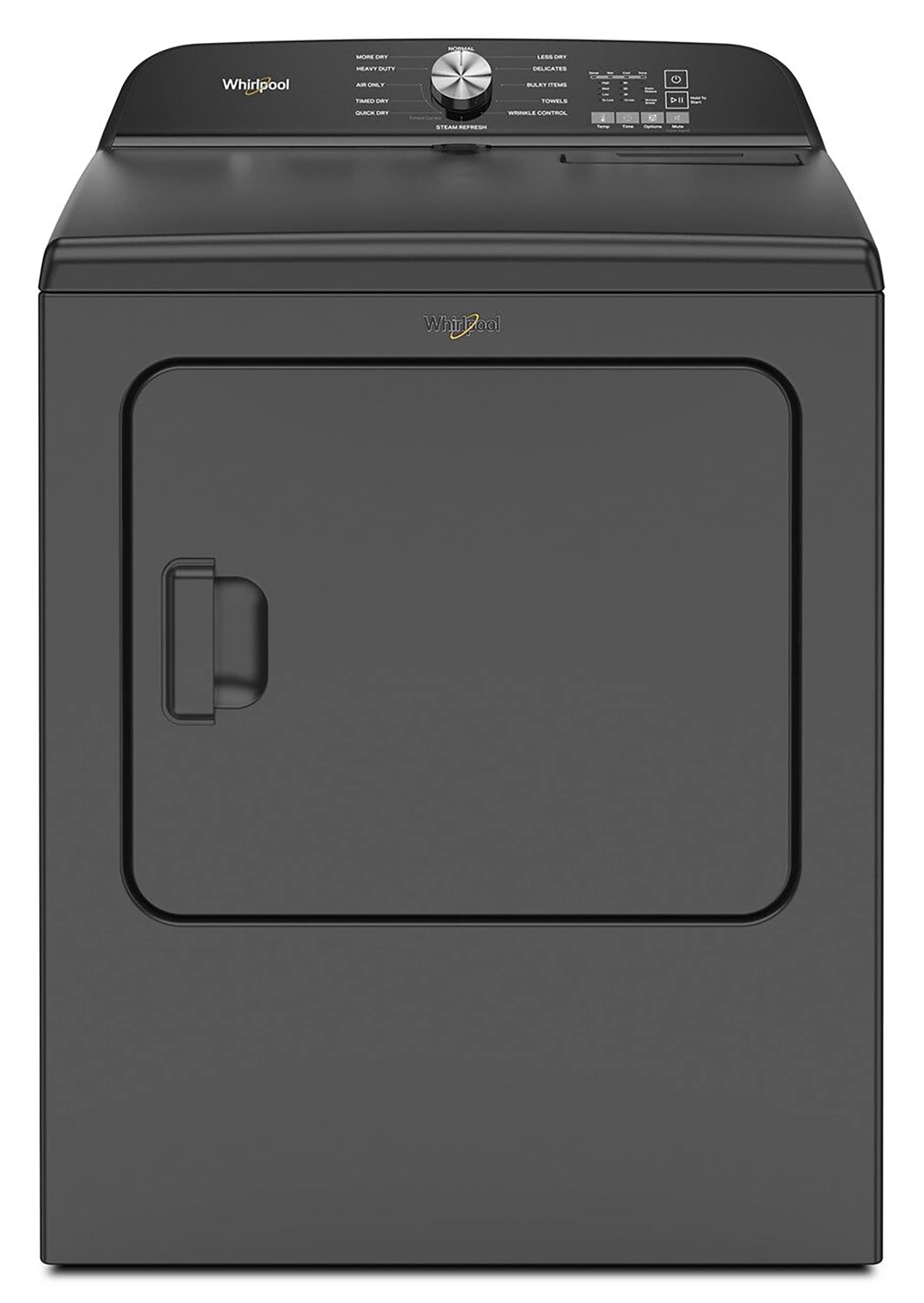 Secadora eléctrica con vapor y ciclo de ventilación de 7 pies cúbicos (Negro Volcán) WED6150PB