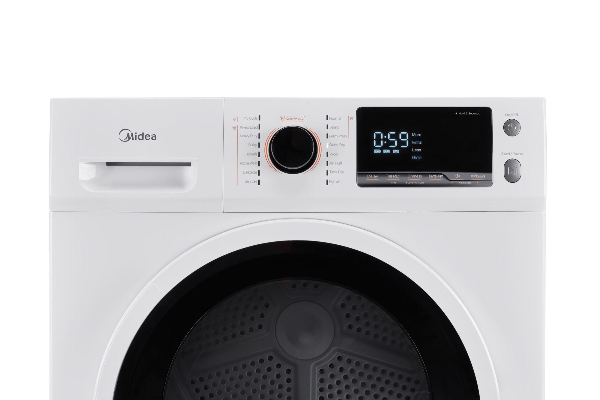 Secadora eléctrica apilable sin ventilación con bomba de calor de 4.4 pies cúbicos (Blanco) Certificada por Energy Star