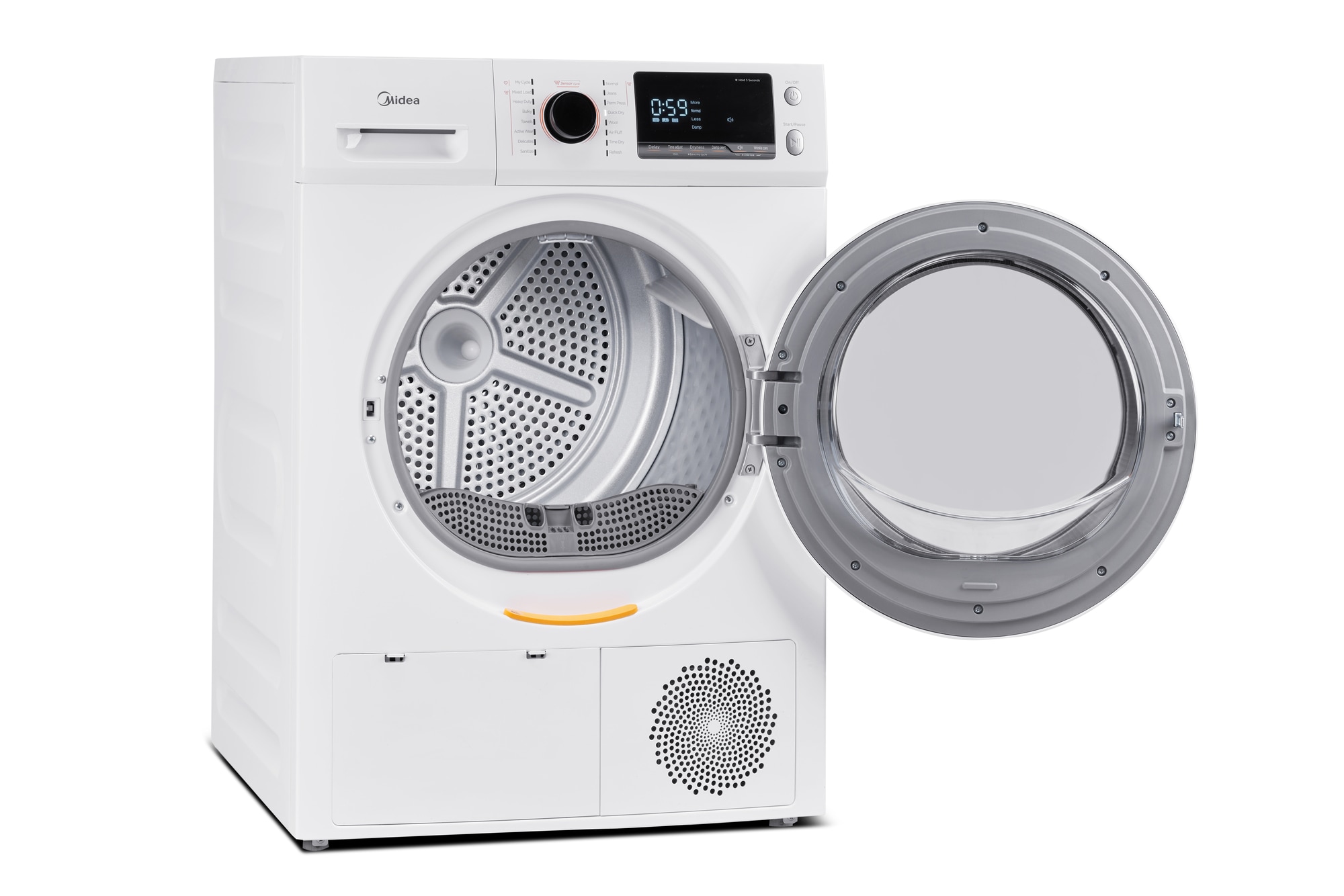 Secadora eléctrica apilable sin ventilación con bomba de calor de 4.4 pies cúbicos (Blanco) Certificada por Energy Star
