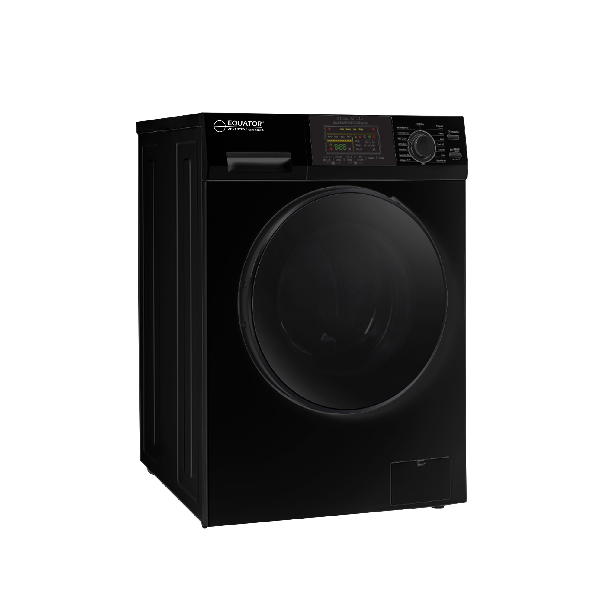 Combo de lavadora y secadora todo en uno, sin ventilación, negro, con capacidad de 1.6 pies cúbicos, para empotrar o de pie. EZ 4700 C NEGRO de Equator Advanced Appliances.