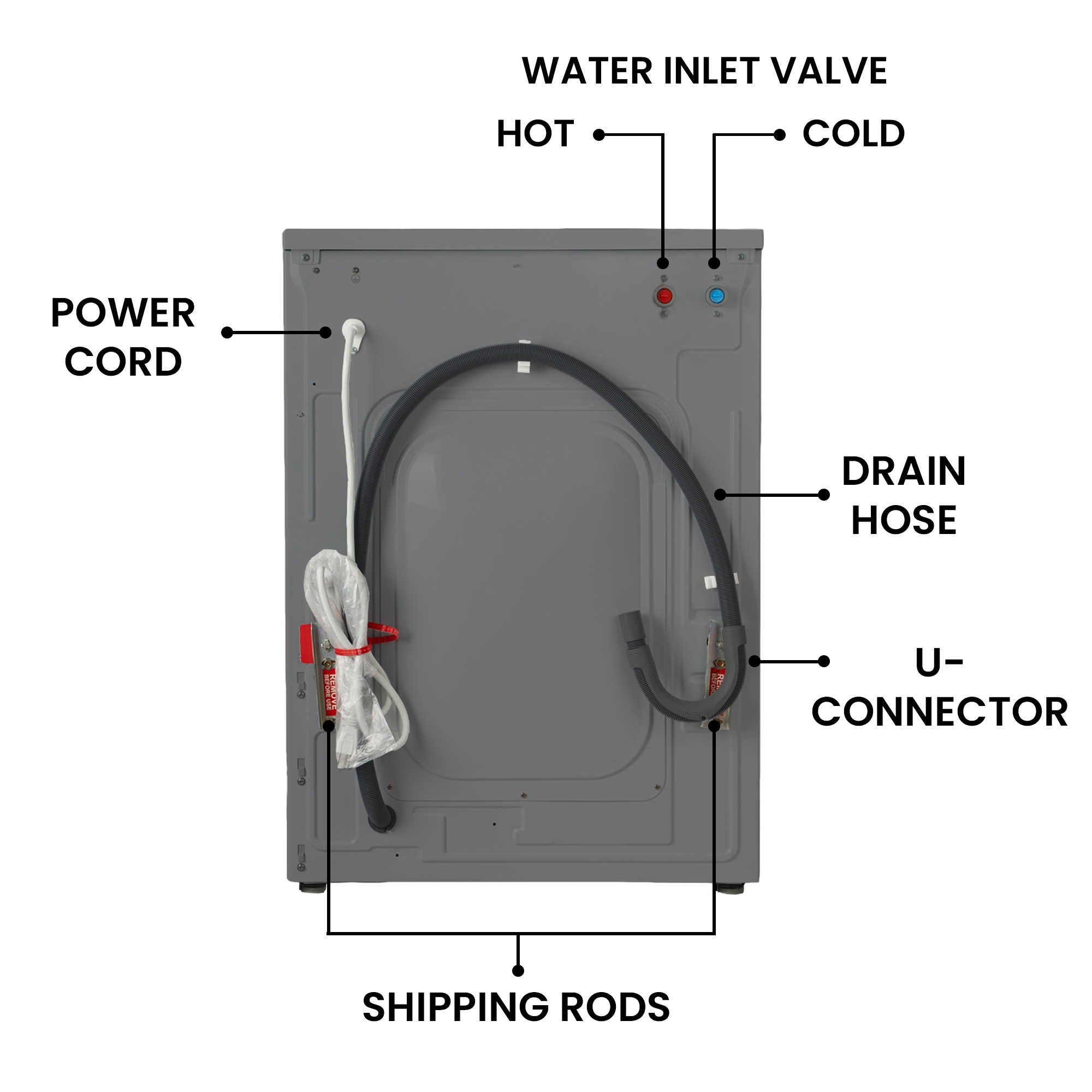 Combo Lavadora Secadora Todo en Uno sin ventilación de Plata de 1.6 pies cúbicos de Capacidad para Empotrar o de Pie EZ 4700 C PLATA
