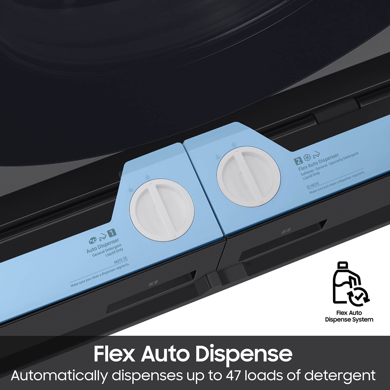 Lavadora secadora todo en uno Samsung Bespoke de 5.3 pies cúbicos de capacidad en acero oscuro sin ventilación (certificada por ENERGY STAR) WD53DBA900HZ