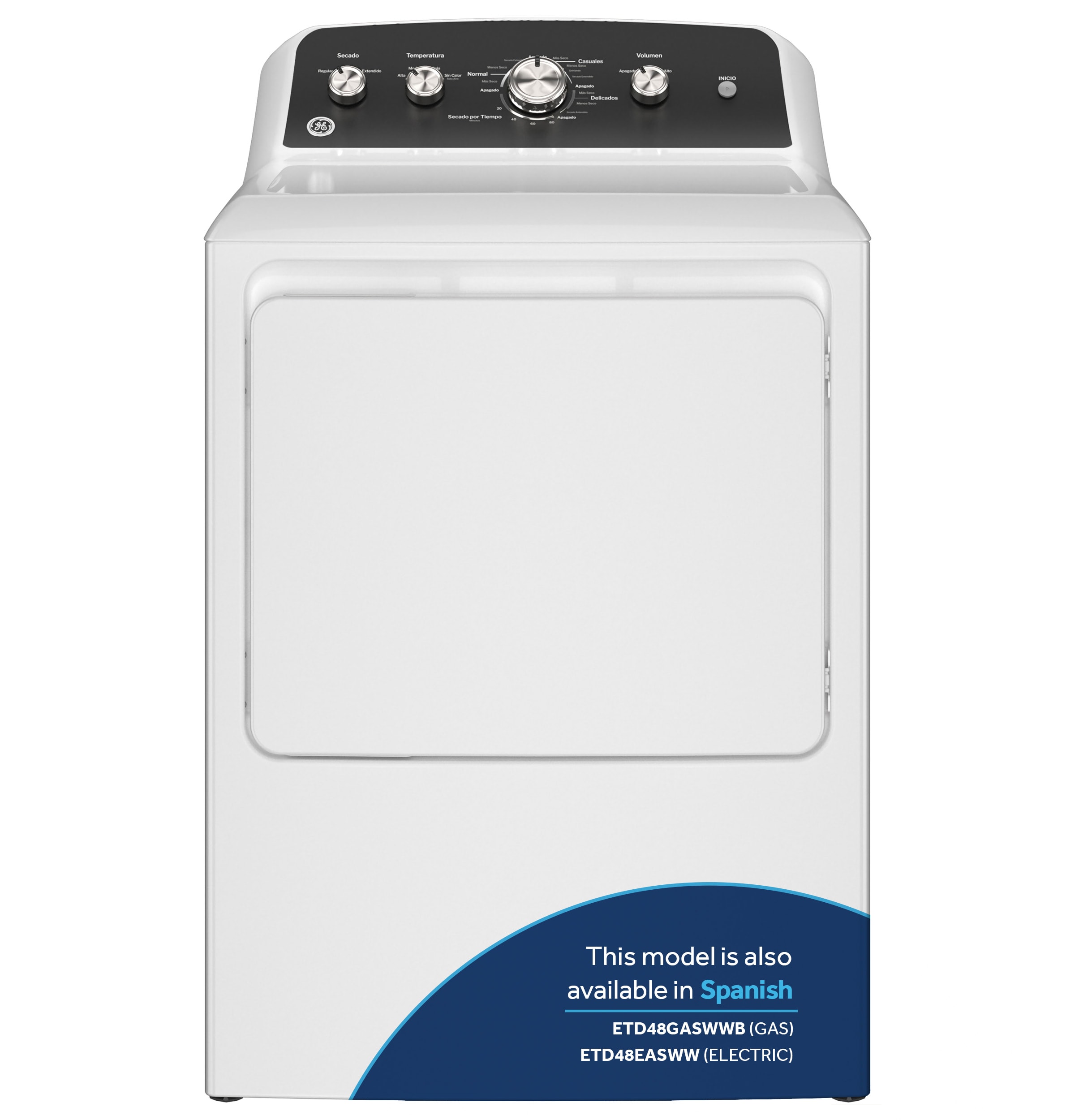 Secadora eléctrica de ventilación de 7.2 pies cúbicos (Blanco)