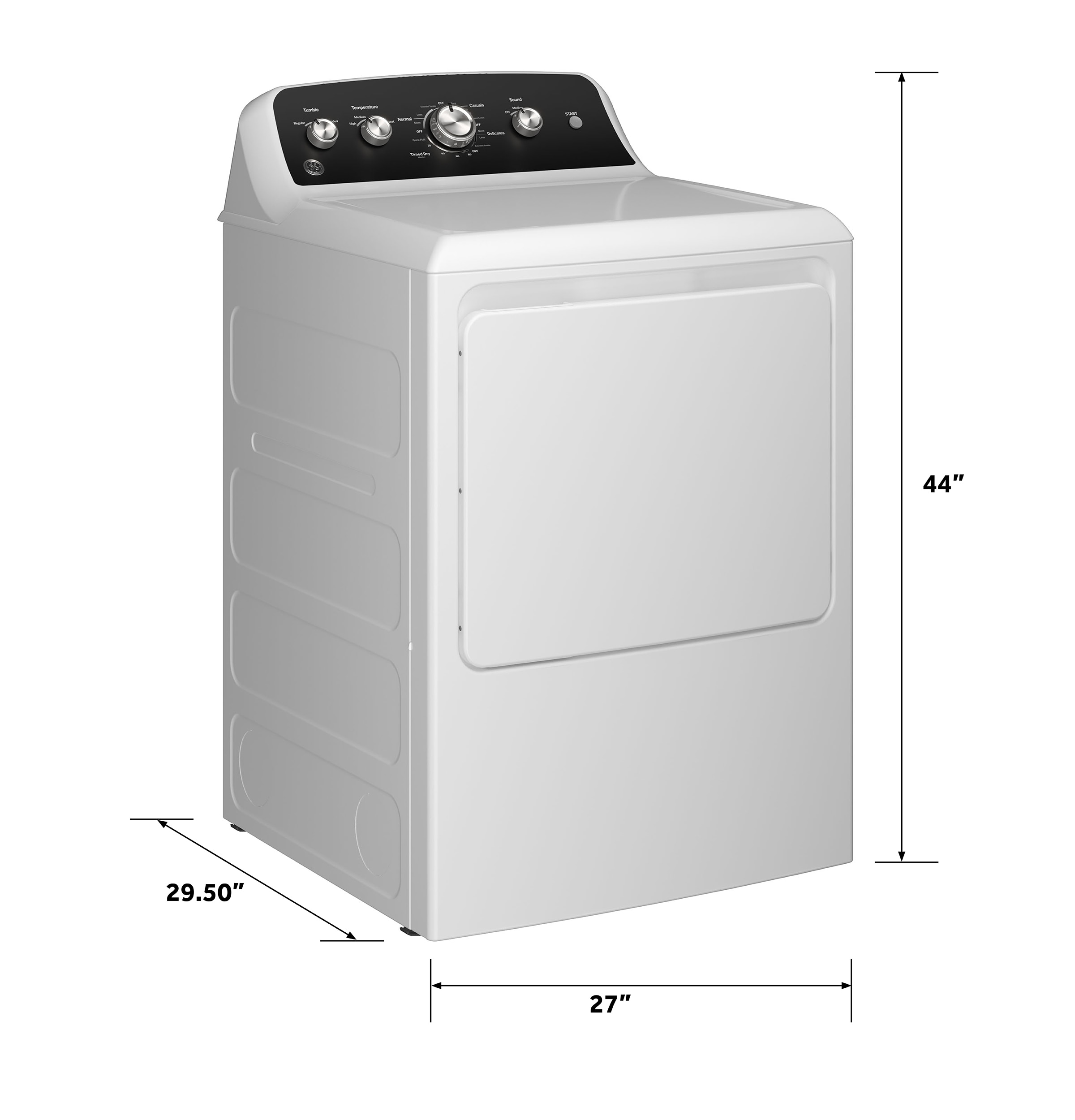 Secadora eléctrica de ventilación de 7.2 pies cúbicos (Blanco)